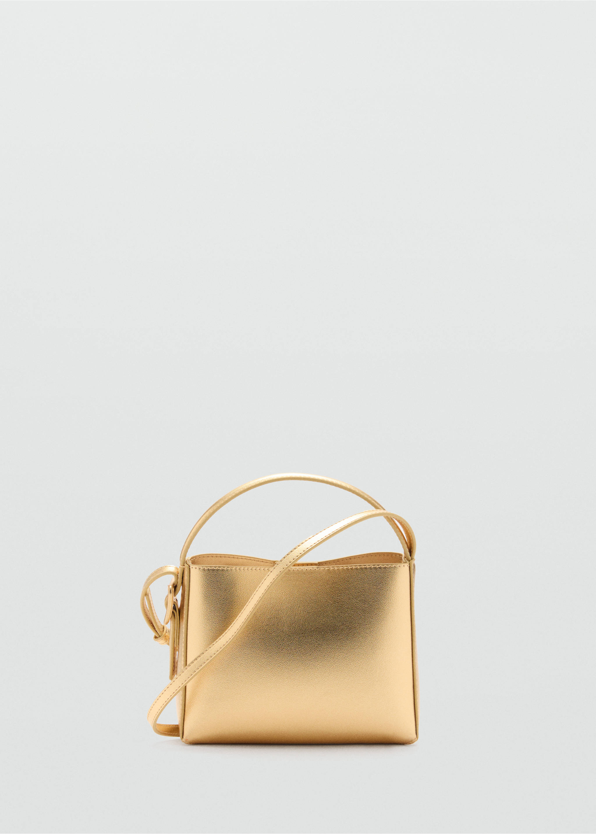 Metallic mini-shopper bag - Article without model, Gold. Ref: 77086745-00.