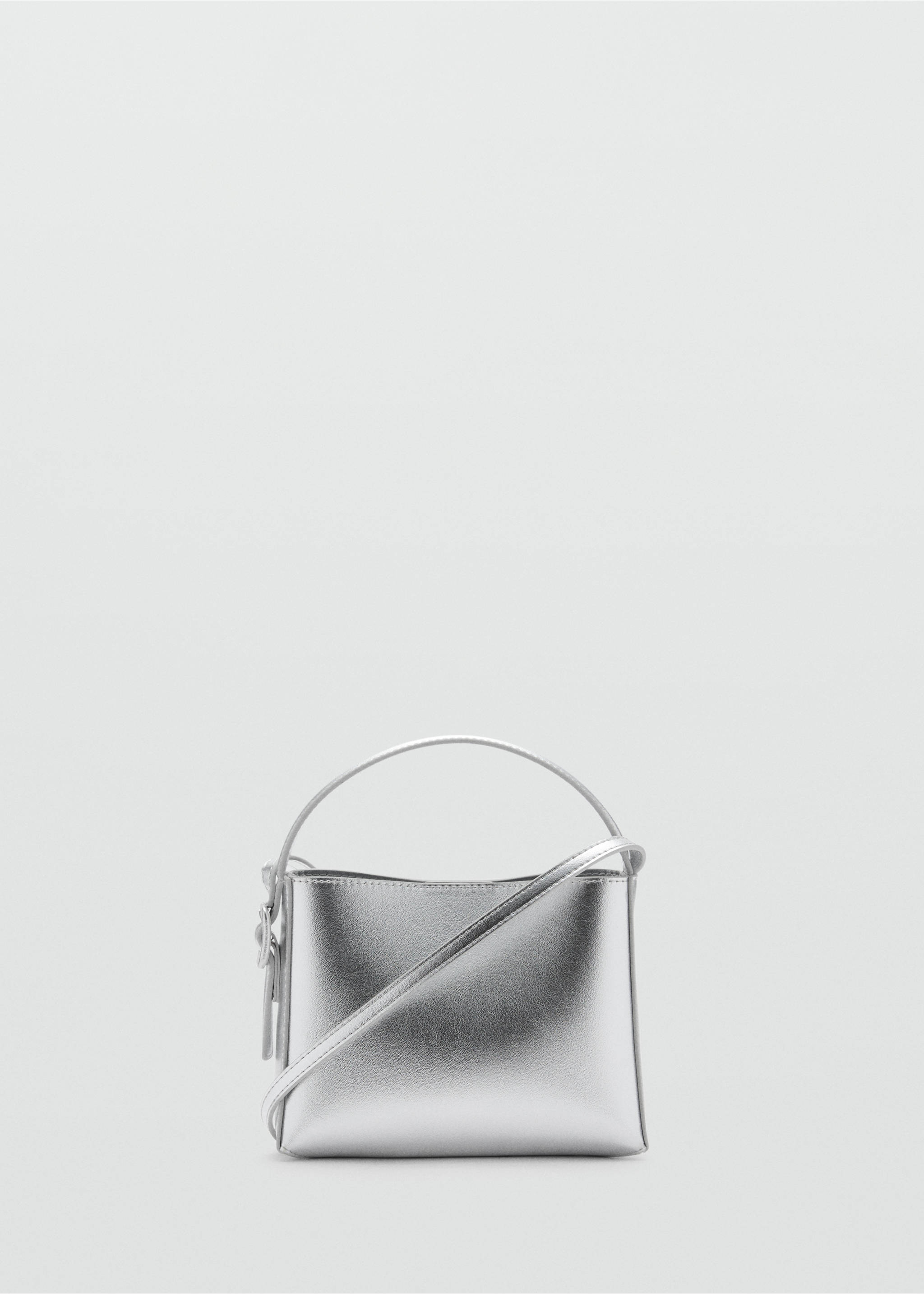 Metallisierte Mini-Shopper-Bag - Artikel ohne Model, Silber. Ref: 77086745-00.