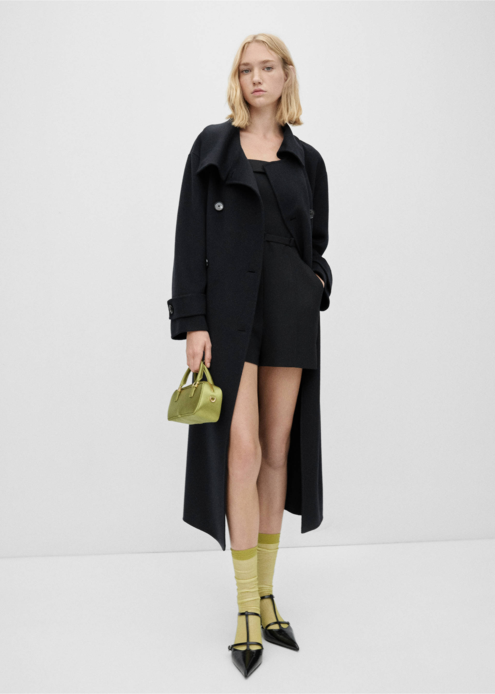 Belt short jumpsuit - General plane, Black. Ref: 77086757-00.