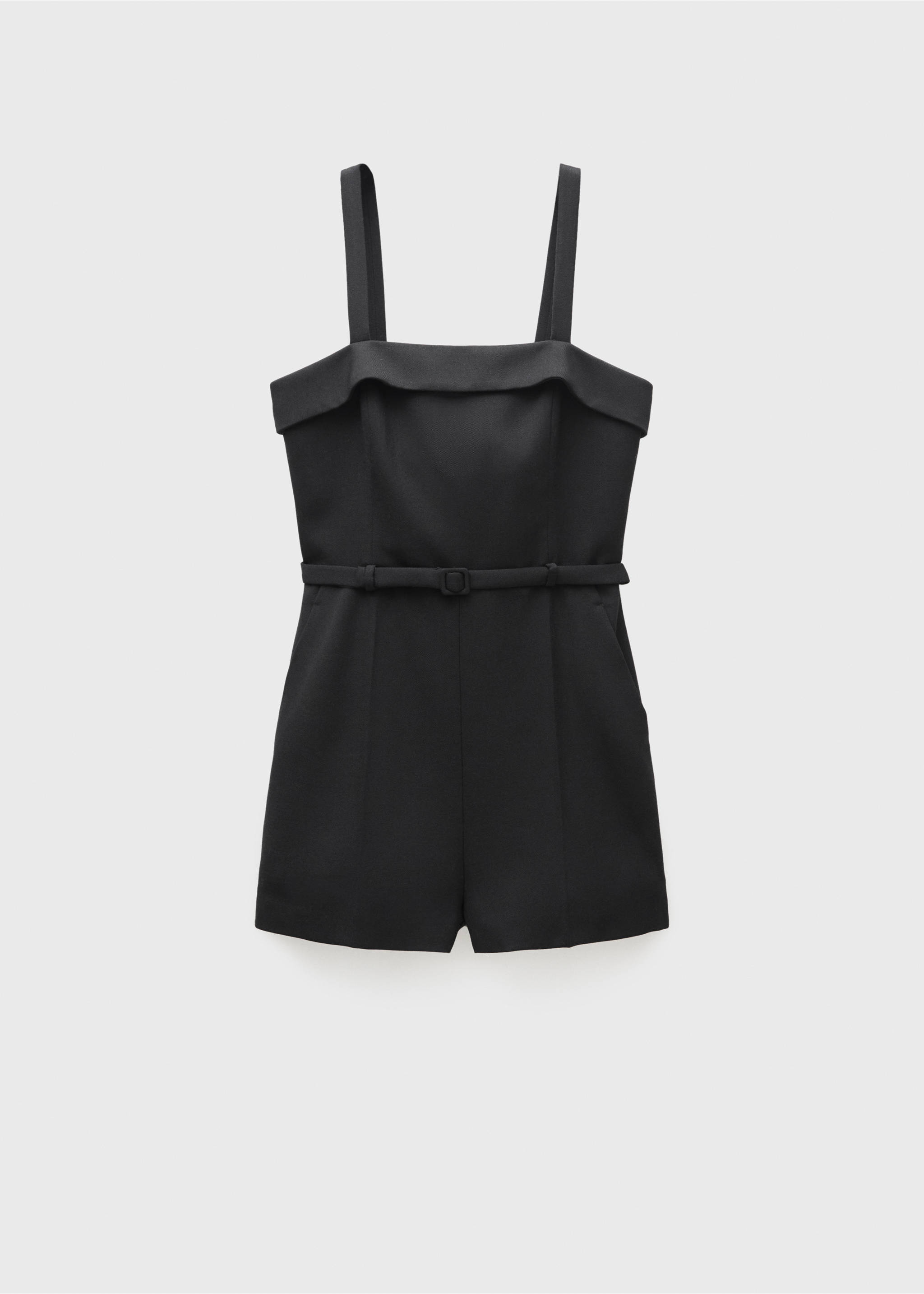 Belt short jumpsuit - Article without model, Black. Ref: 77086757-00.
