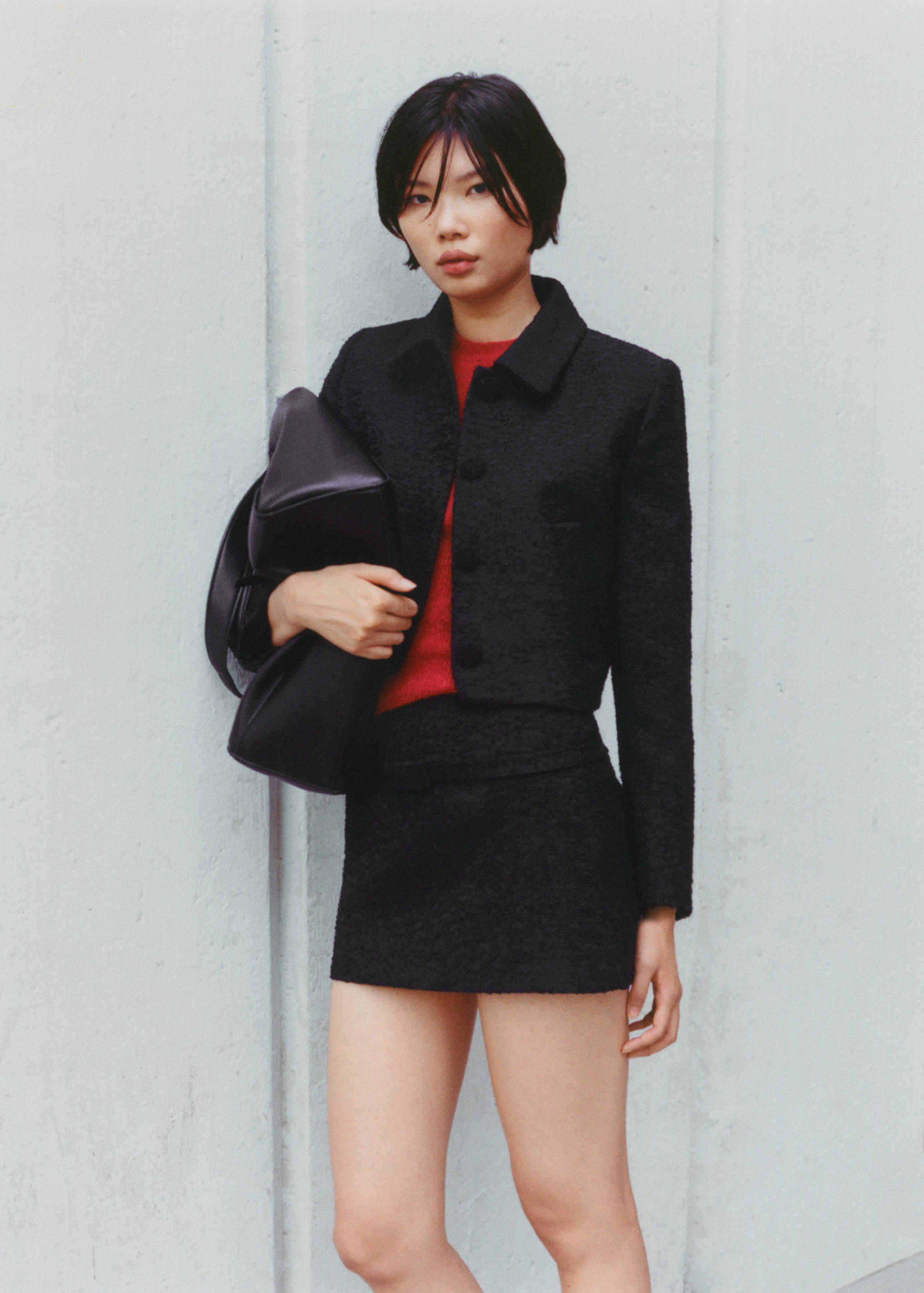 Tweed mini-skirt with decorative belt - Details of the article 6