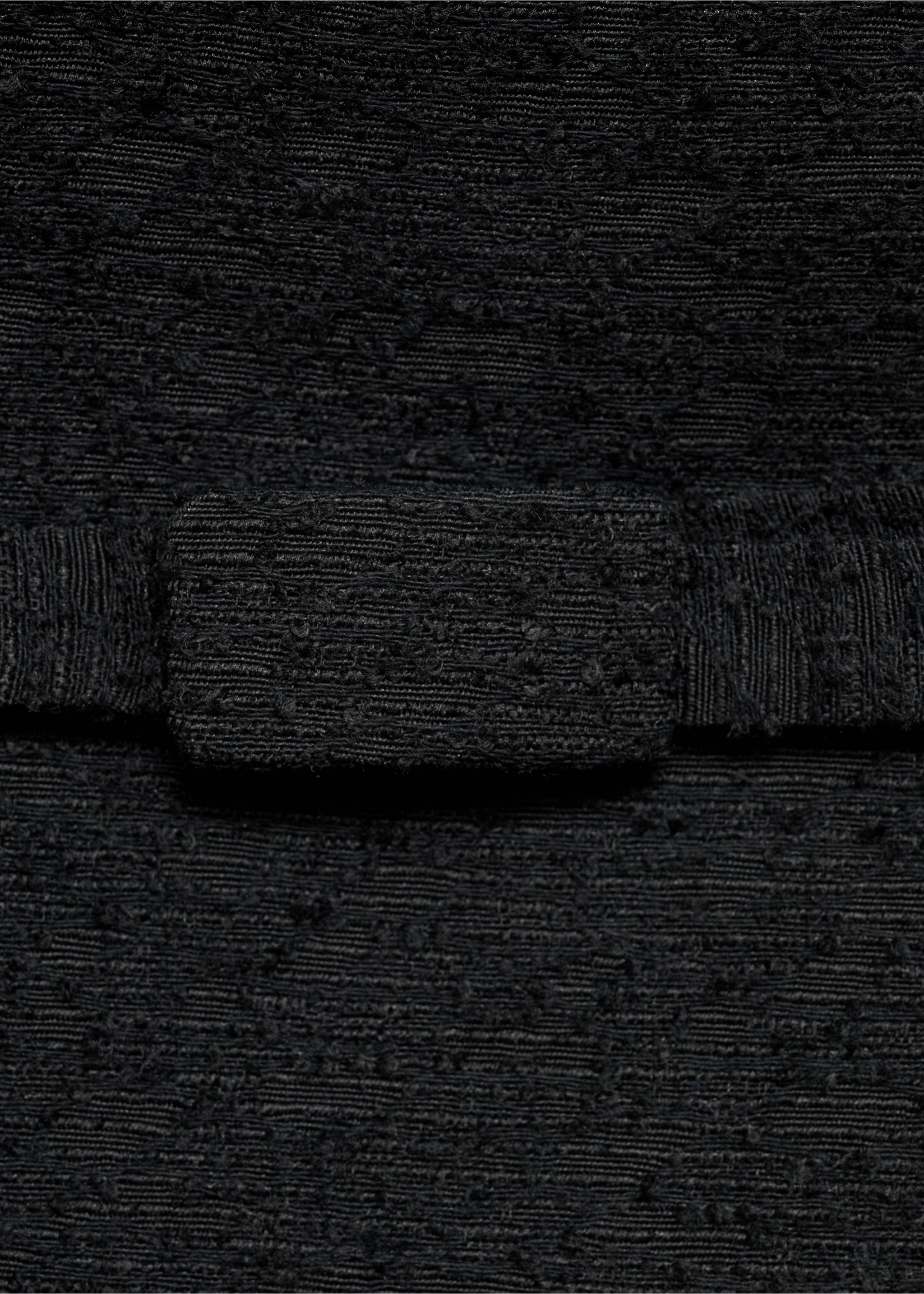 Tweed mini-skirt with decorative belt - Details of the article 8, Black. Ref: 77086759-00.