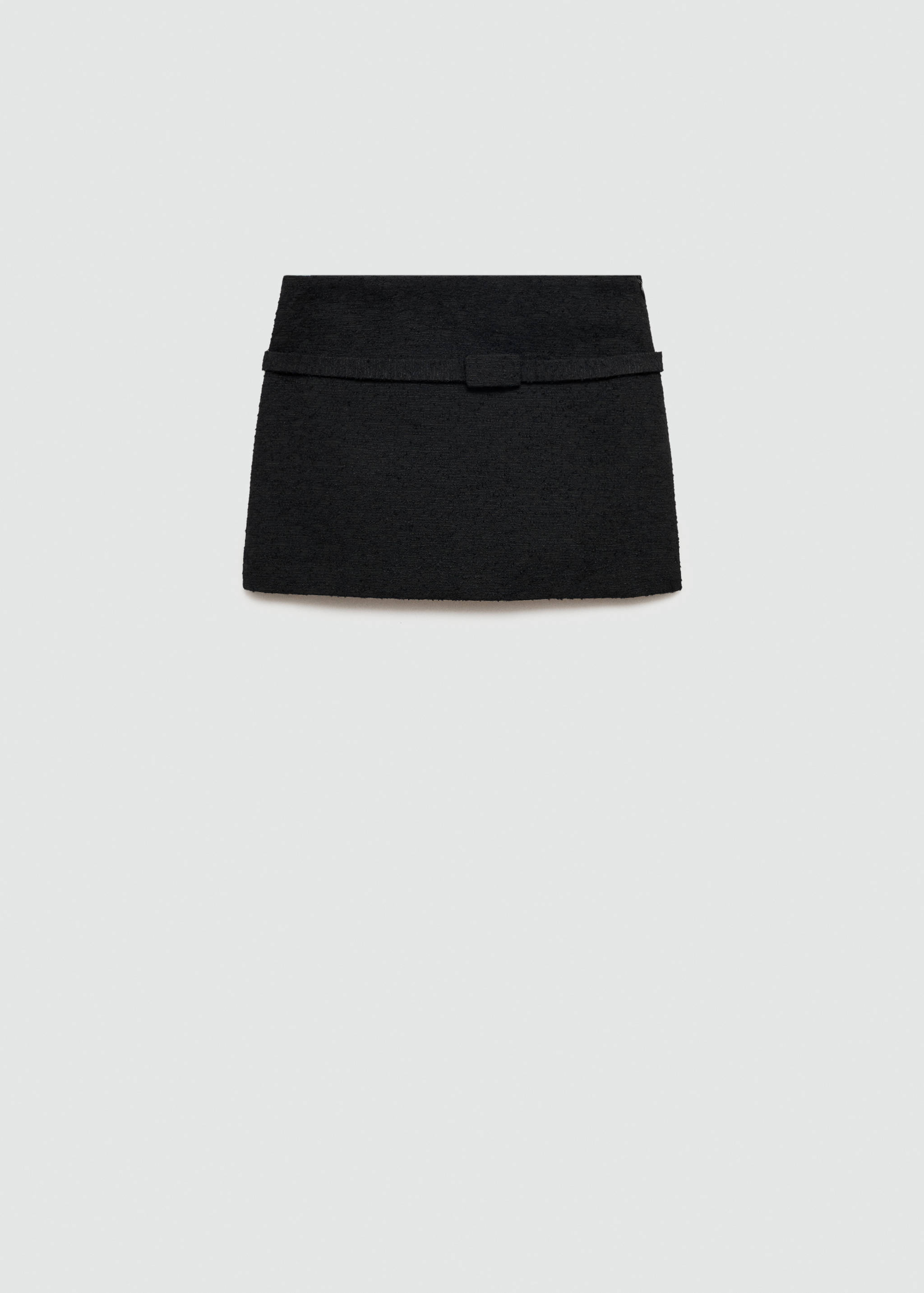 Tweed mini-skirt with decorative belt - Article without model