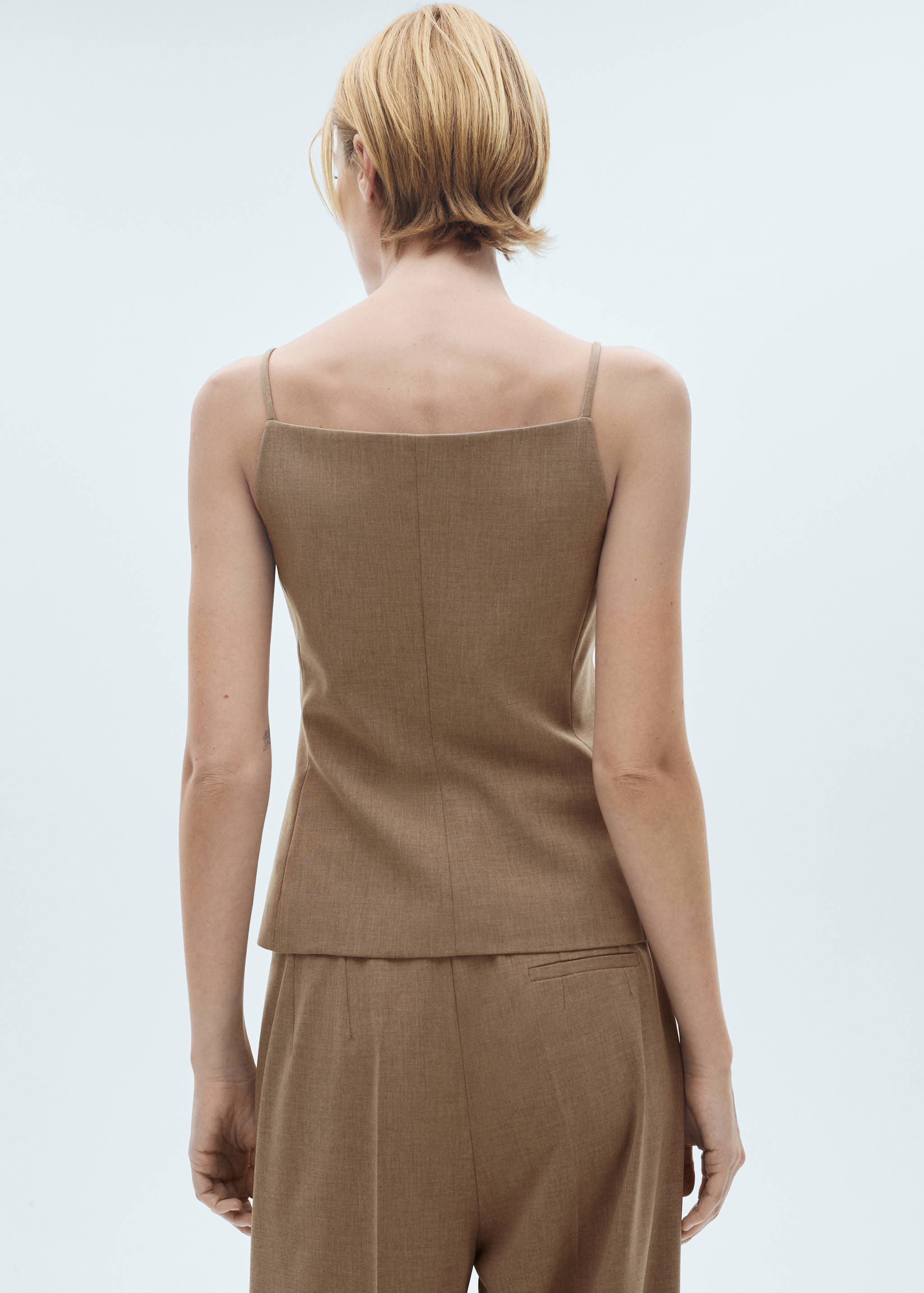 Colete fato lã - Verso do artigo