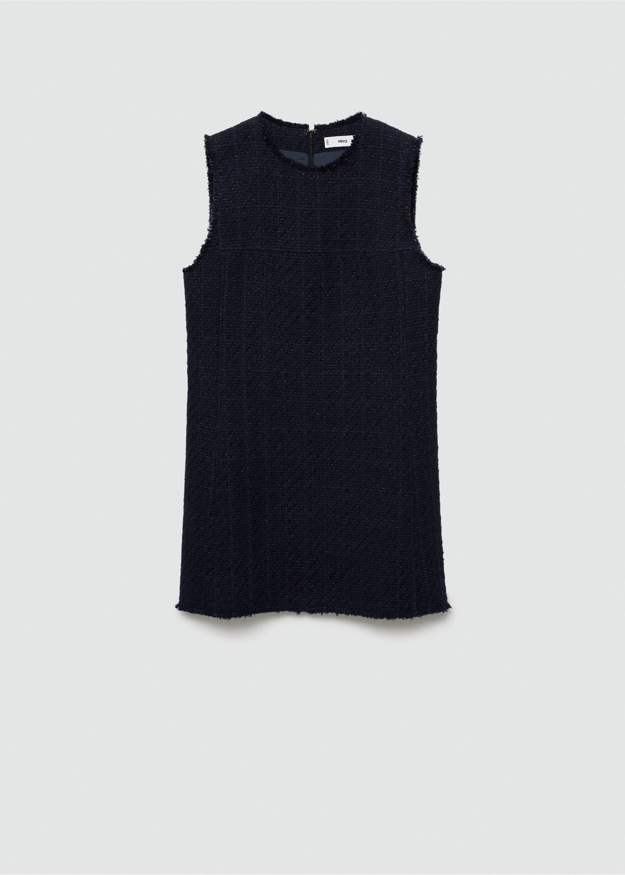 Short tweed dress - Article without model, Dark Navy. Ref: 77086764-00.