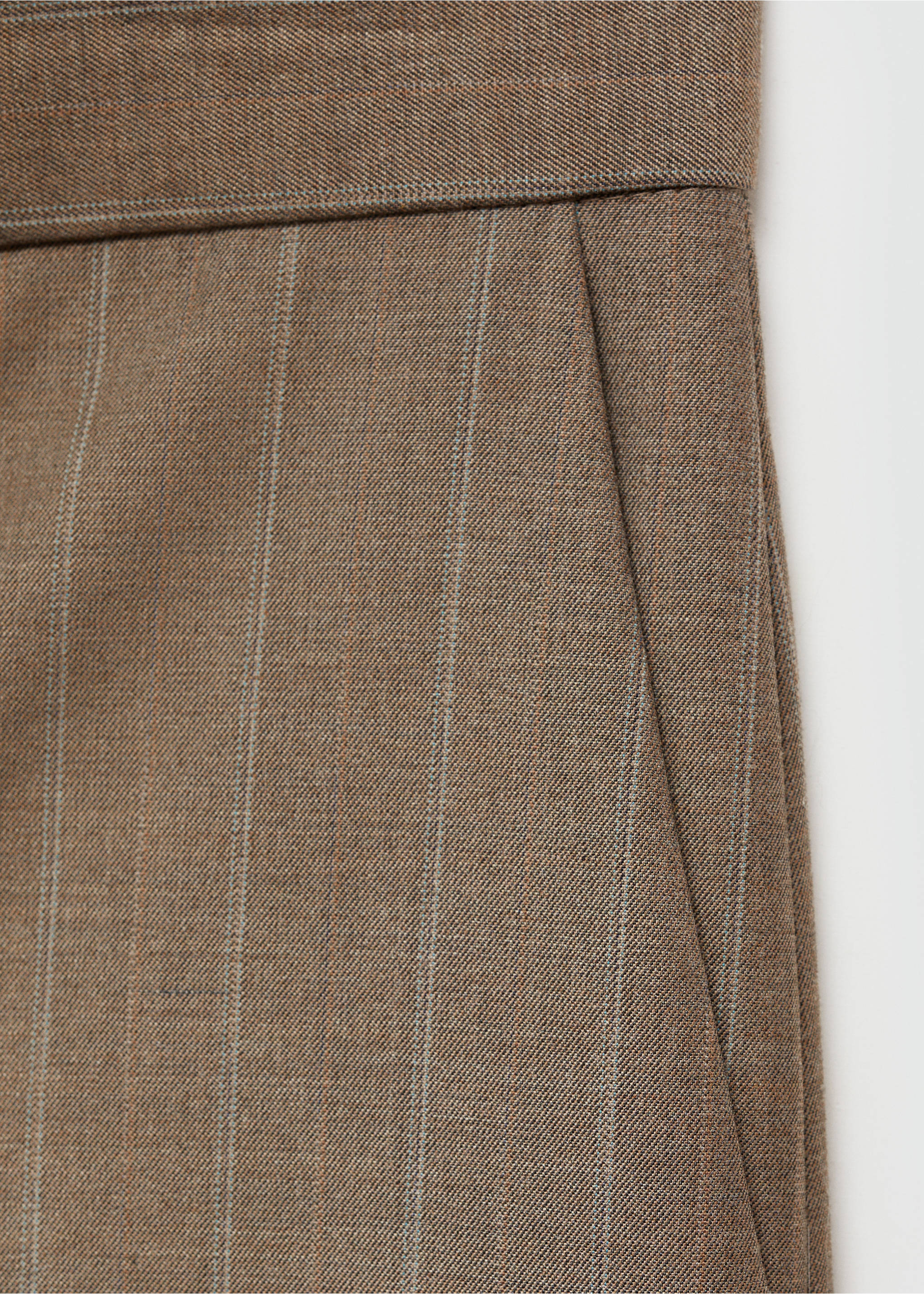 Pinstripe flared trousers - Details of the article 0, Beige. Ref: 77087113-00.
