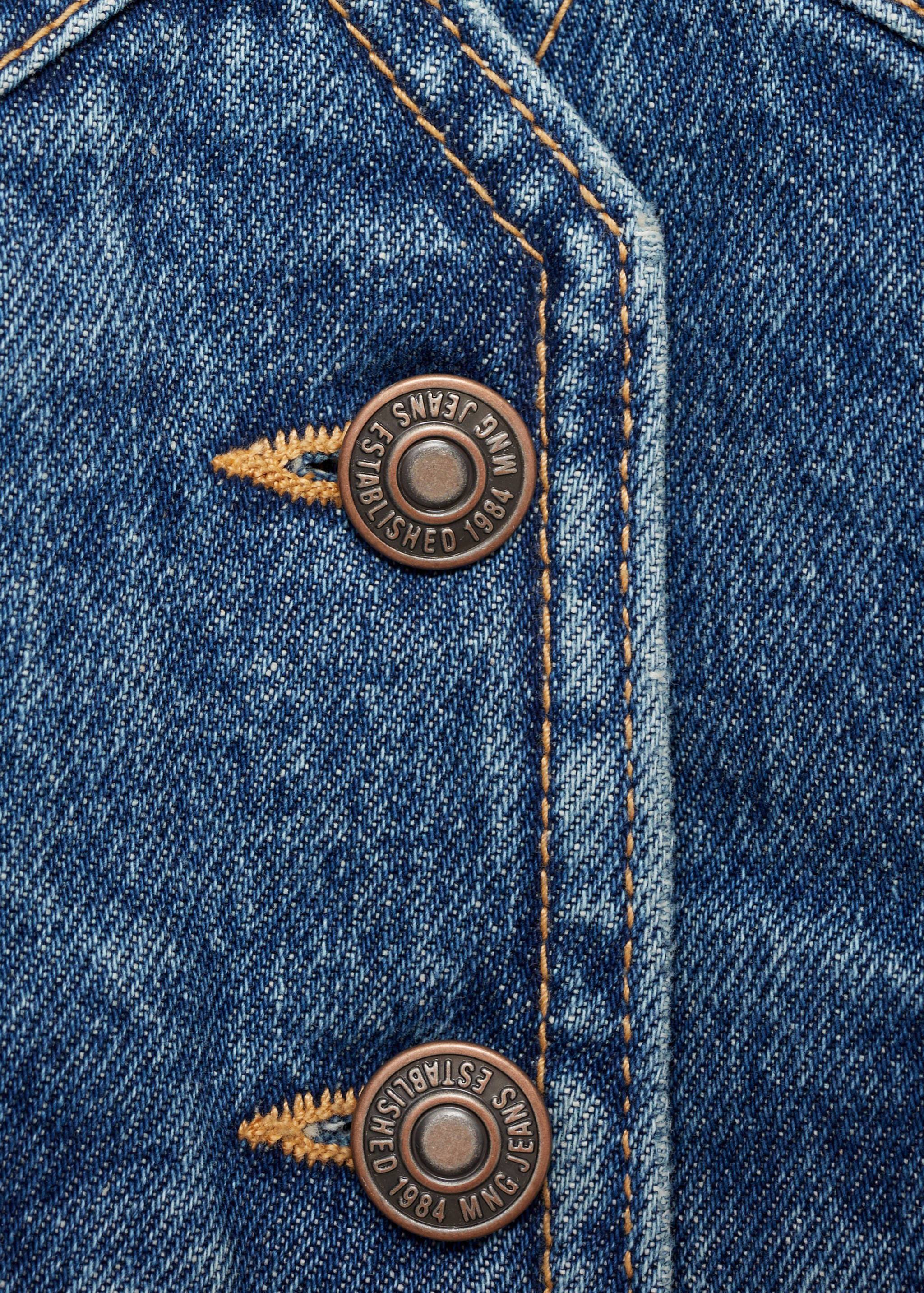 Denim vest with contrast details - Details of the article 8