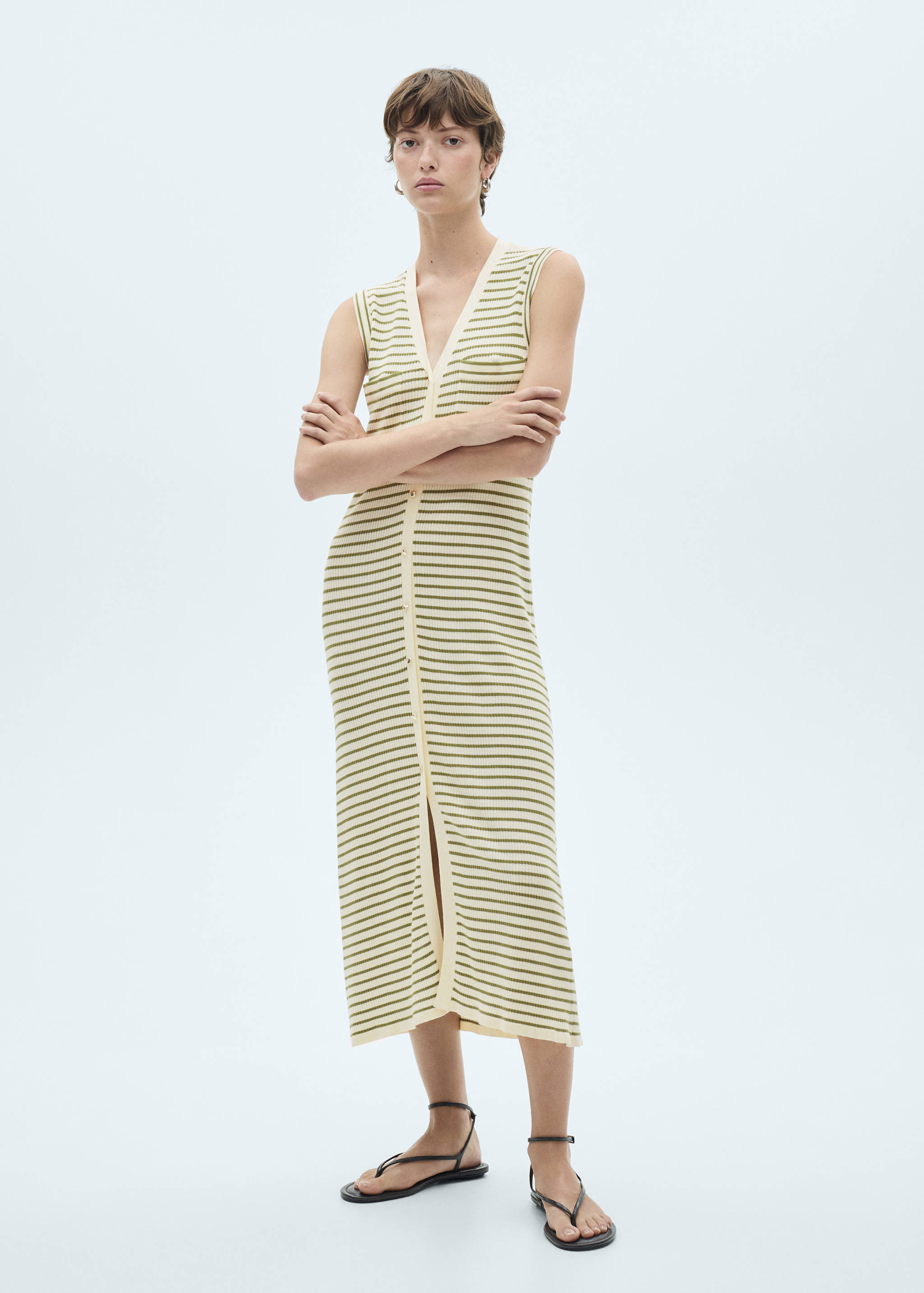 Striped sweater dress - General plane