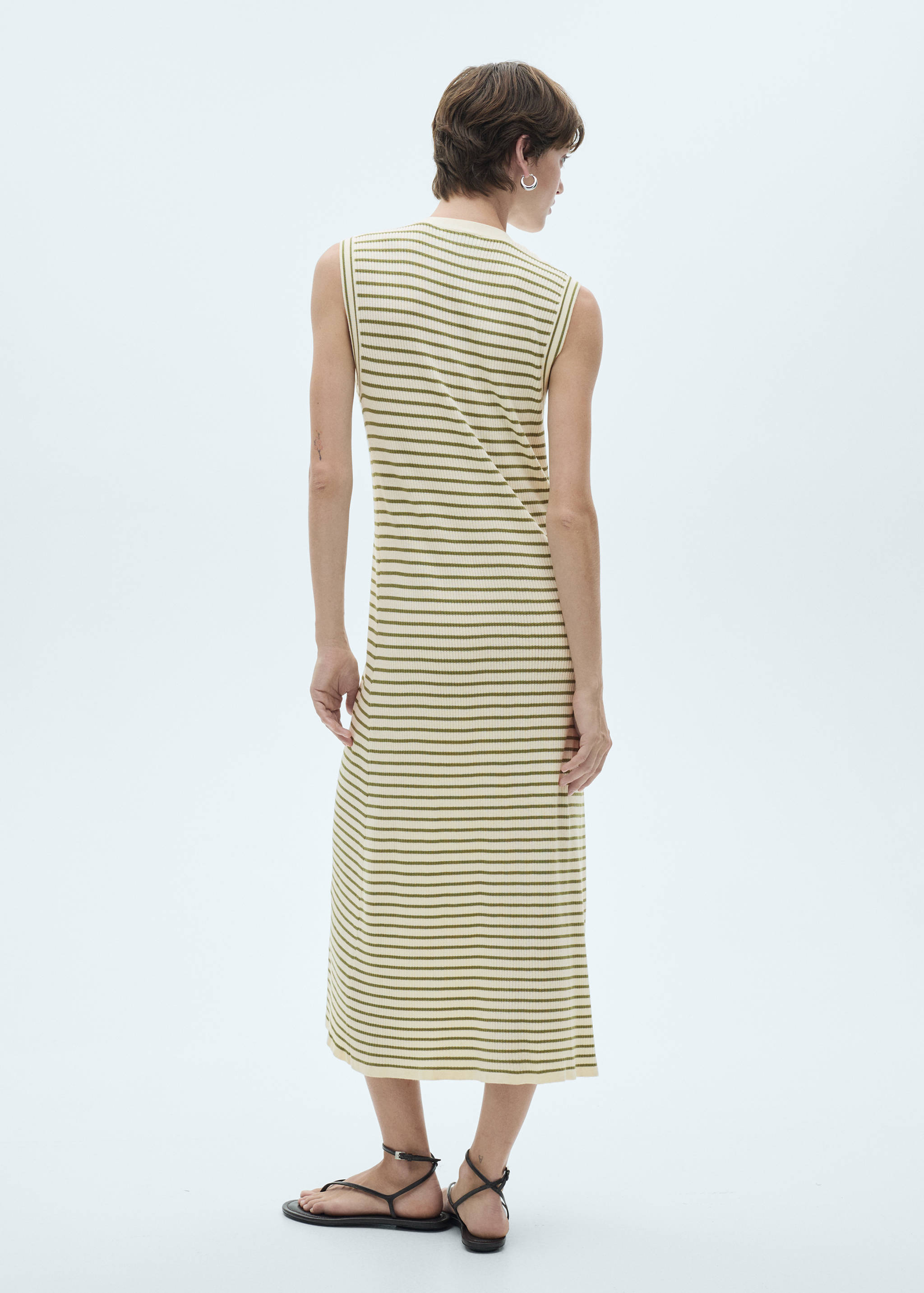 Striped sweater dress - Reverse of the article