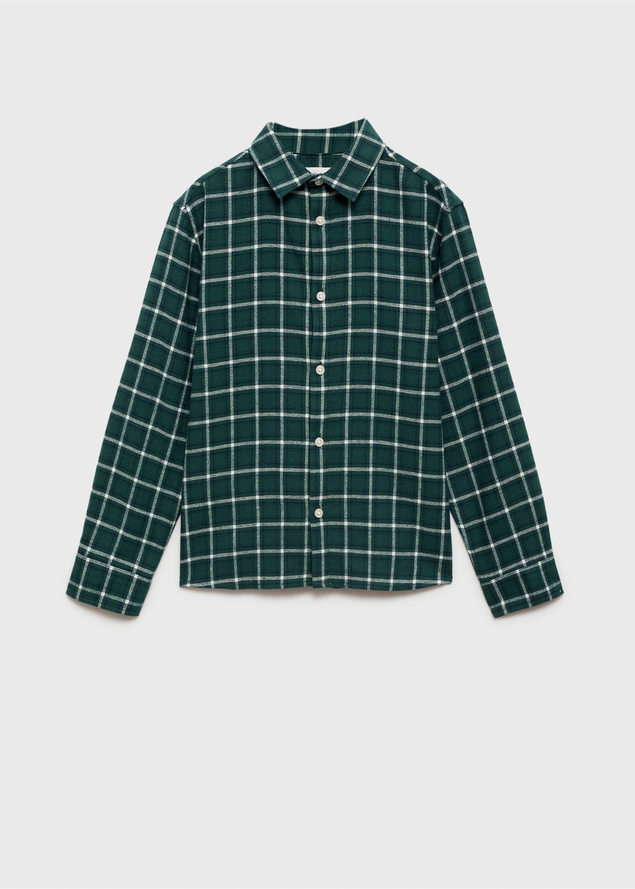 Camisa algodón cuadros - Artículo sin modelo, Verde oscuro. Ref: 77087650-00.