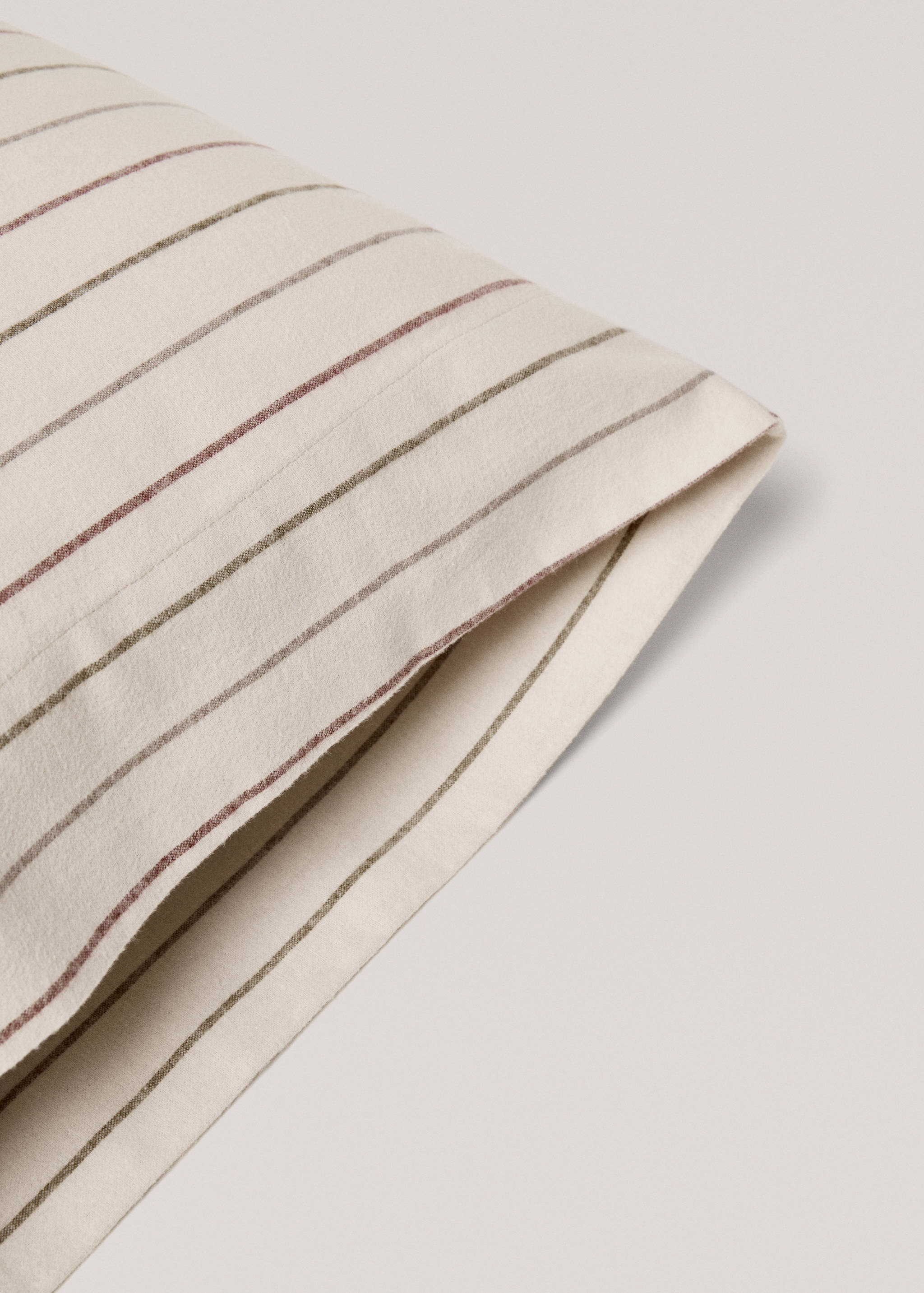 Reversible checkered flannel pillowcase 45x110cm - Details of the article 1