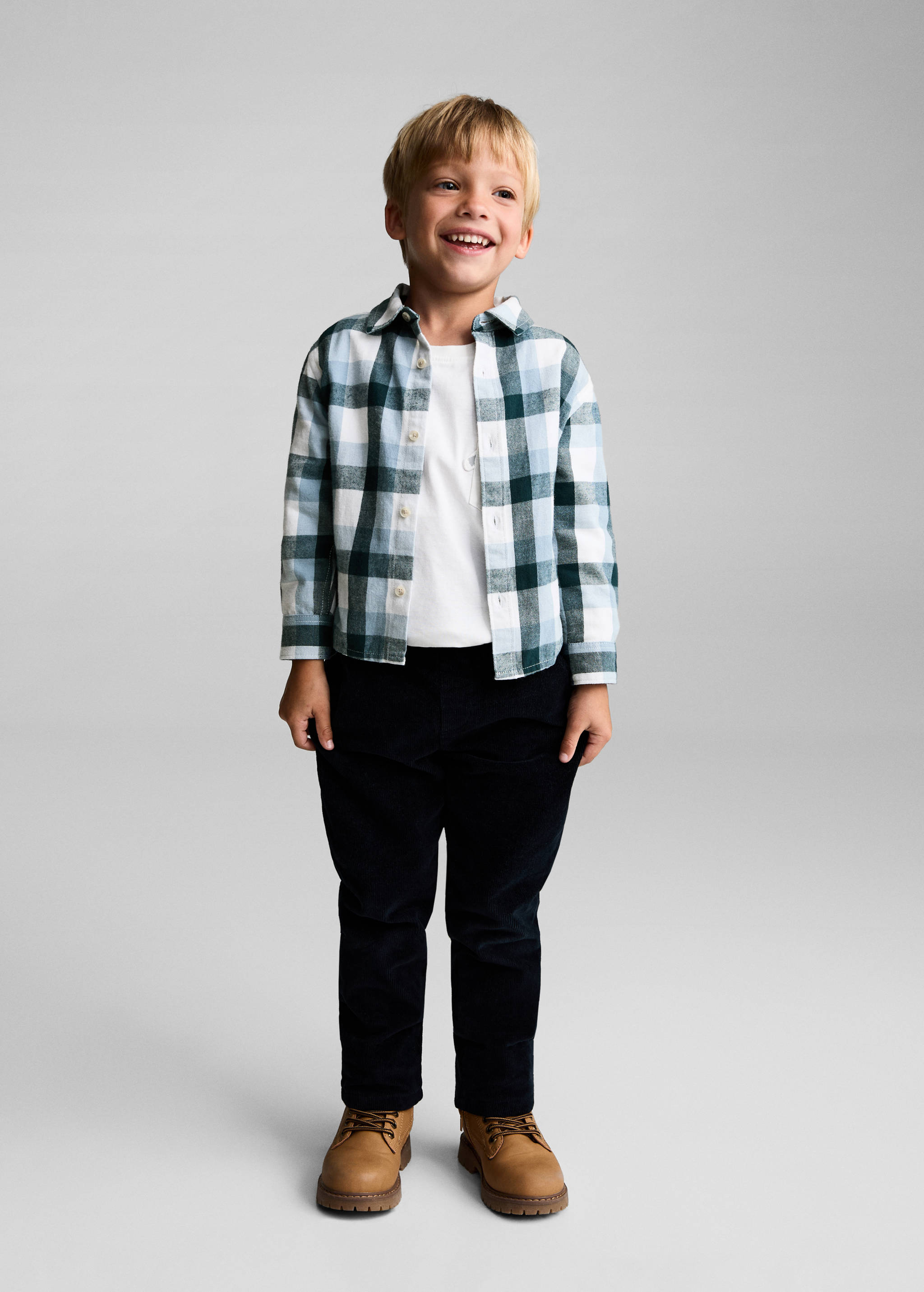 Check cotton shirt - General plane