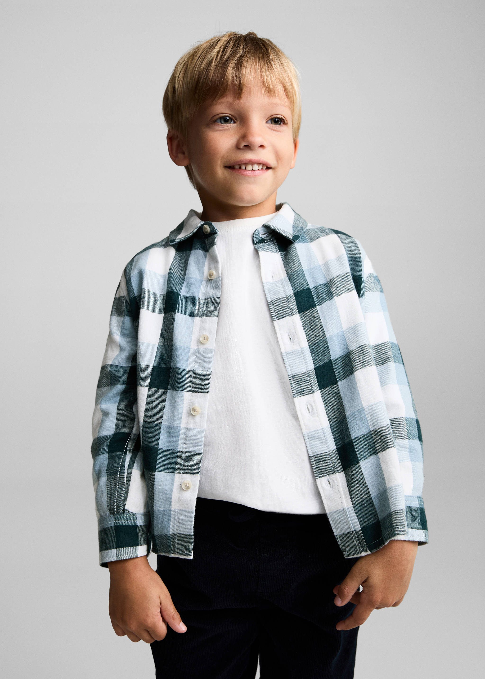 Check cotton shirt - Medium plane