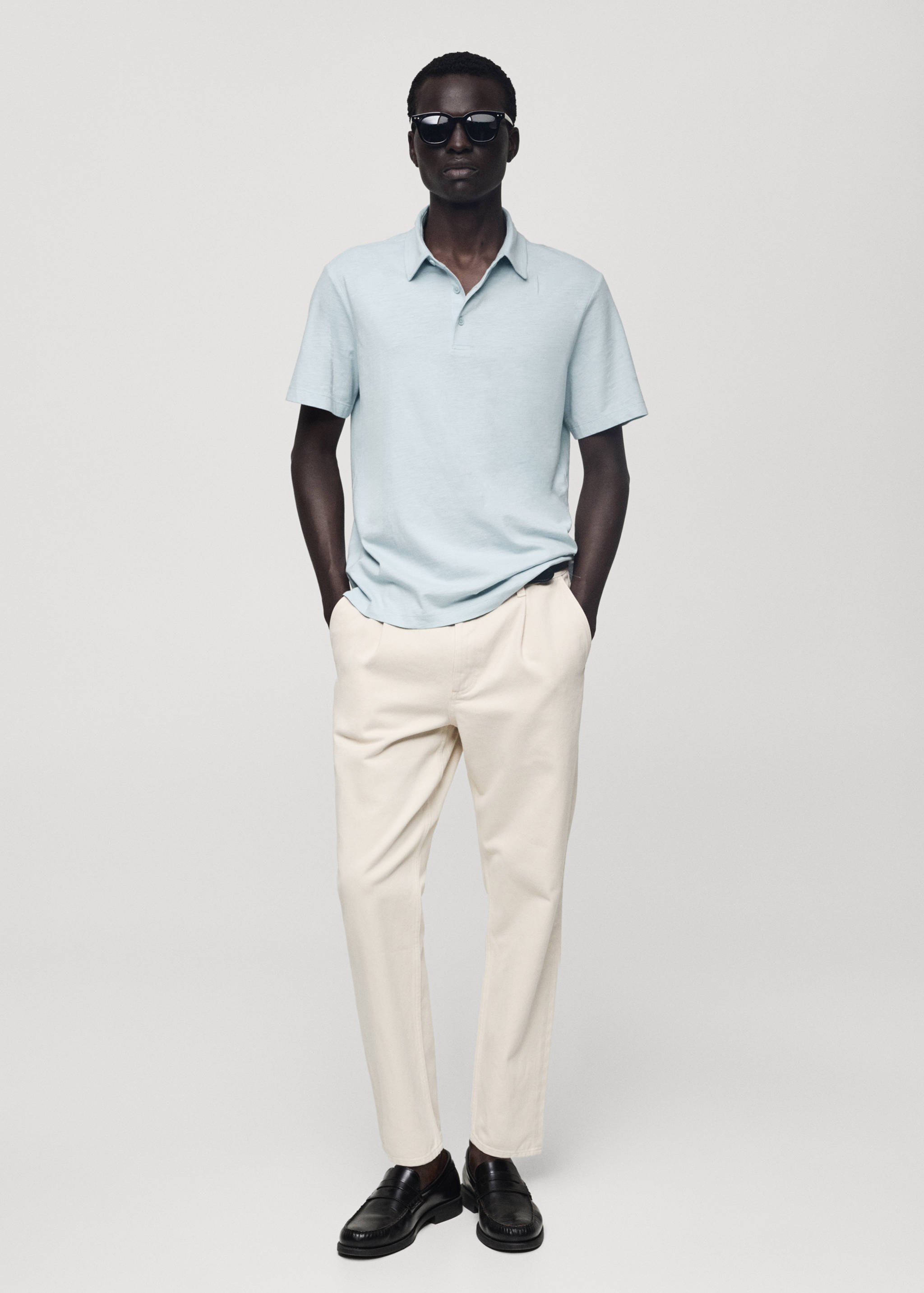 100% cotton regular-fit polo shirt - General plane