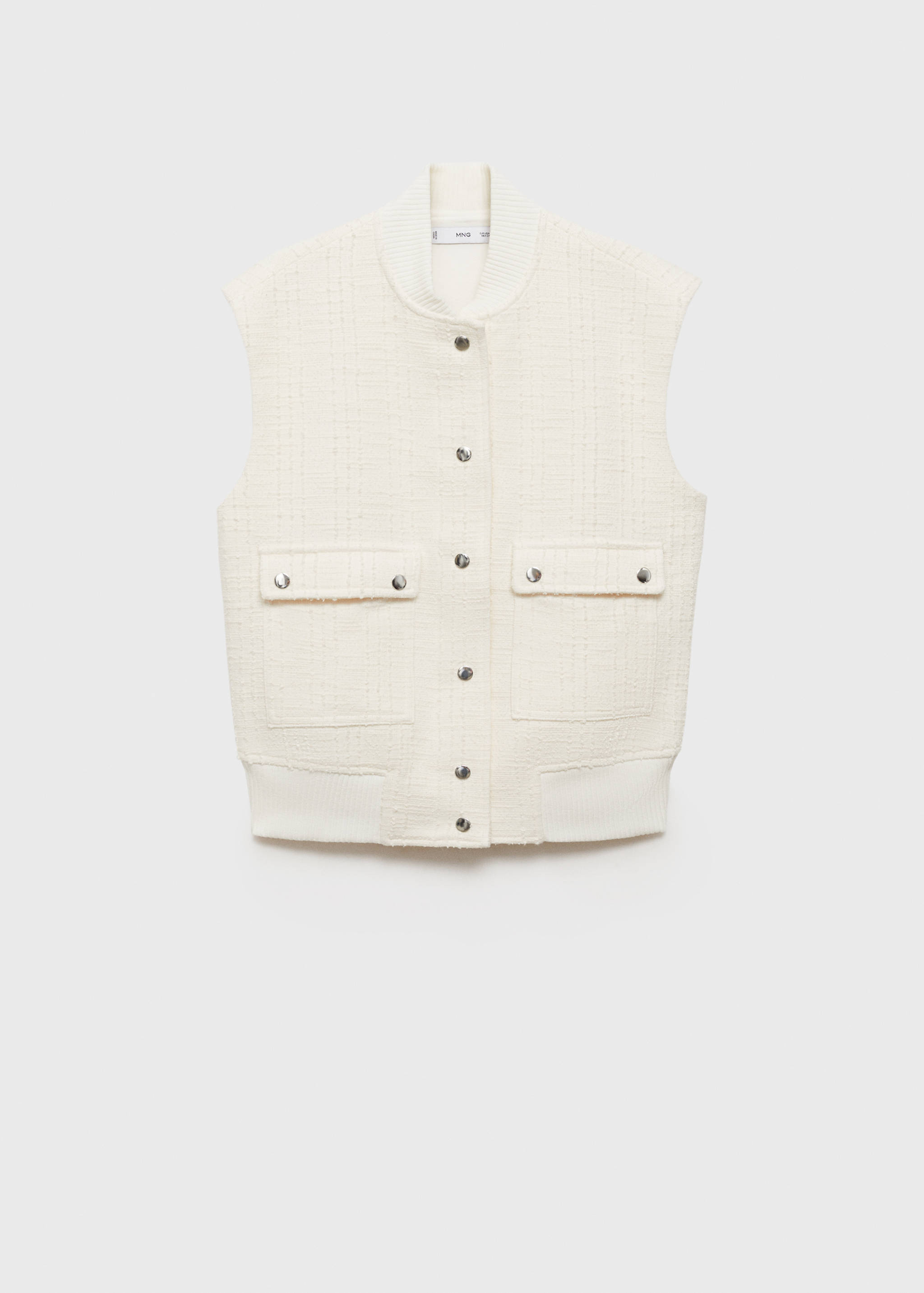 Textured waistcoat with pockets - Article without model