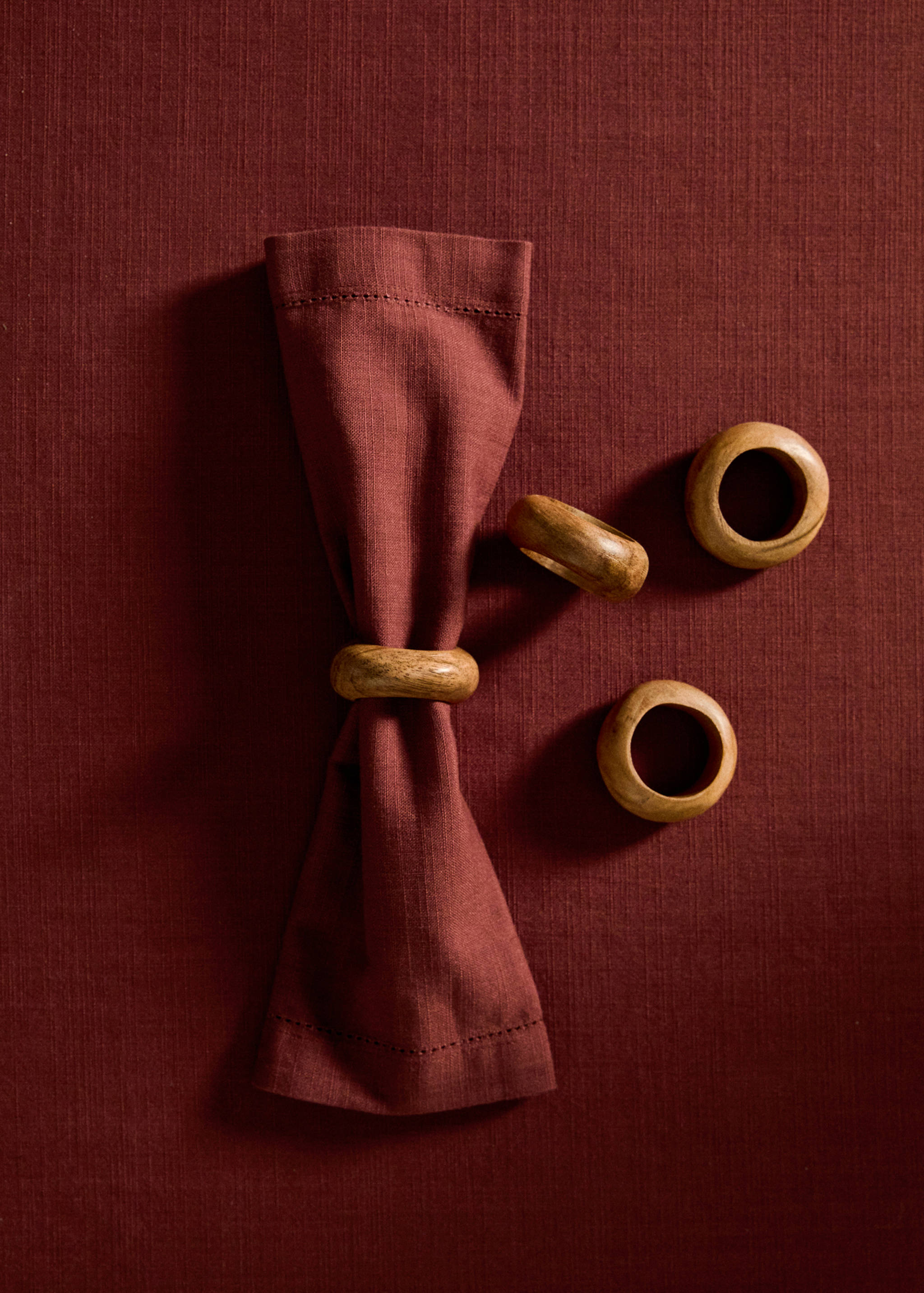 Serviettenring aus 100 % Akazienholz - Allgemeine Ansicht