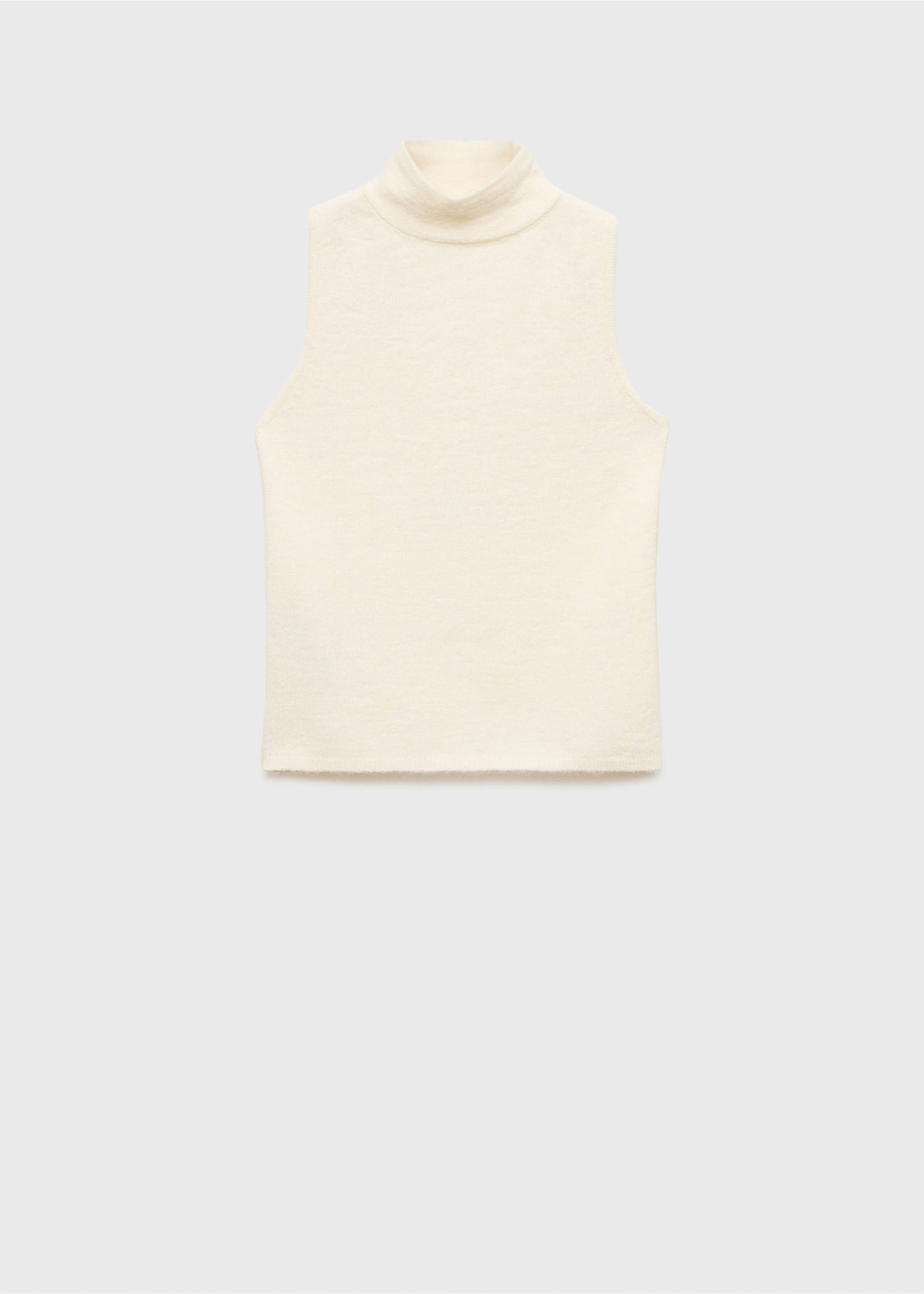 Open back knitted top - Article without model, Ecru. Ref: 77087661-00.