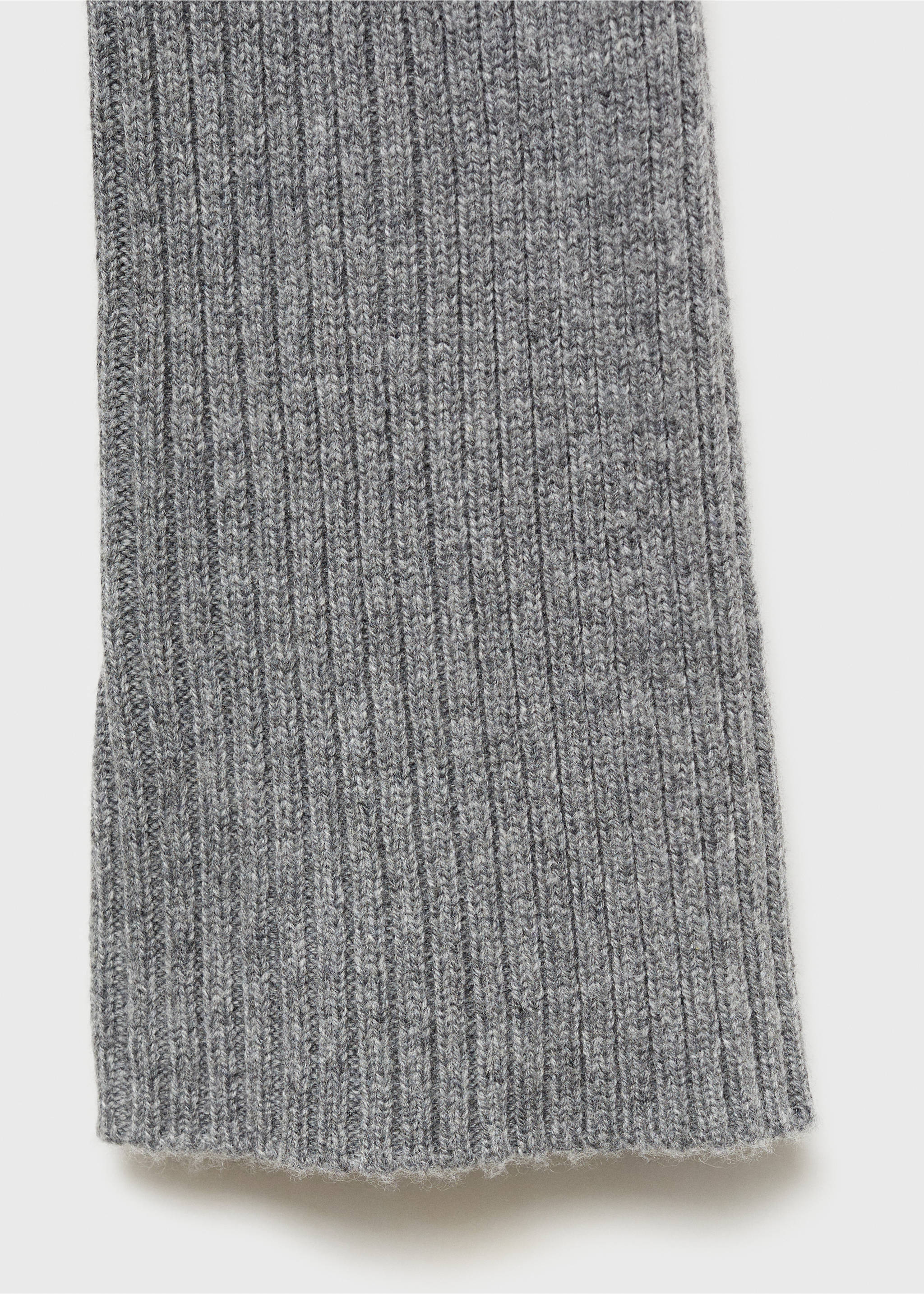 Ribbed short dress - Details of the article 0, Medium Heather Grey. Ref: 77087663-00.