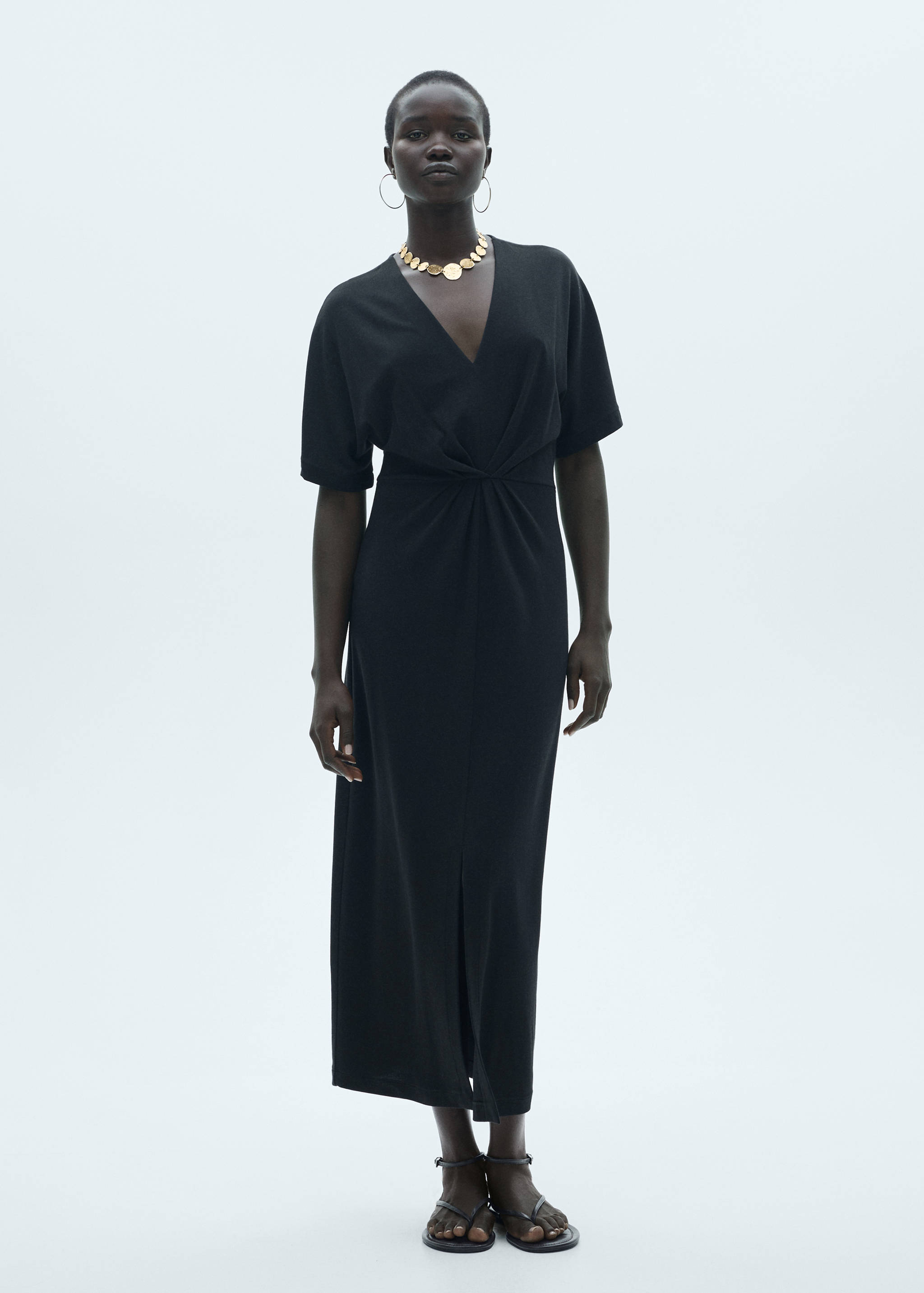 Vestito drappeggiato maniche corte - Piano generale