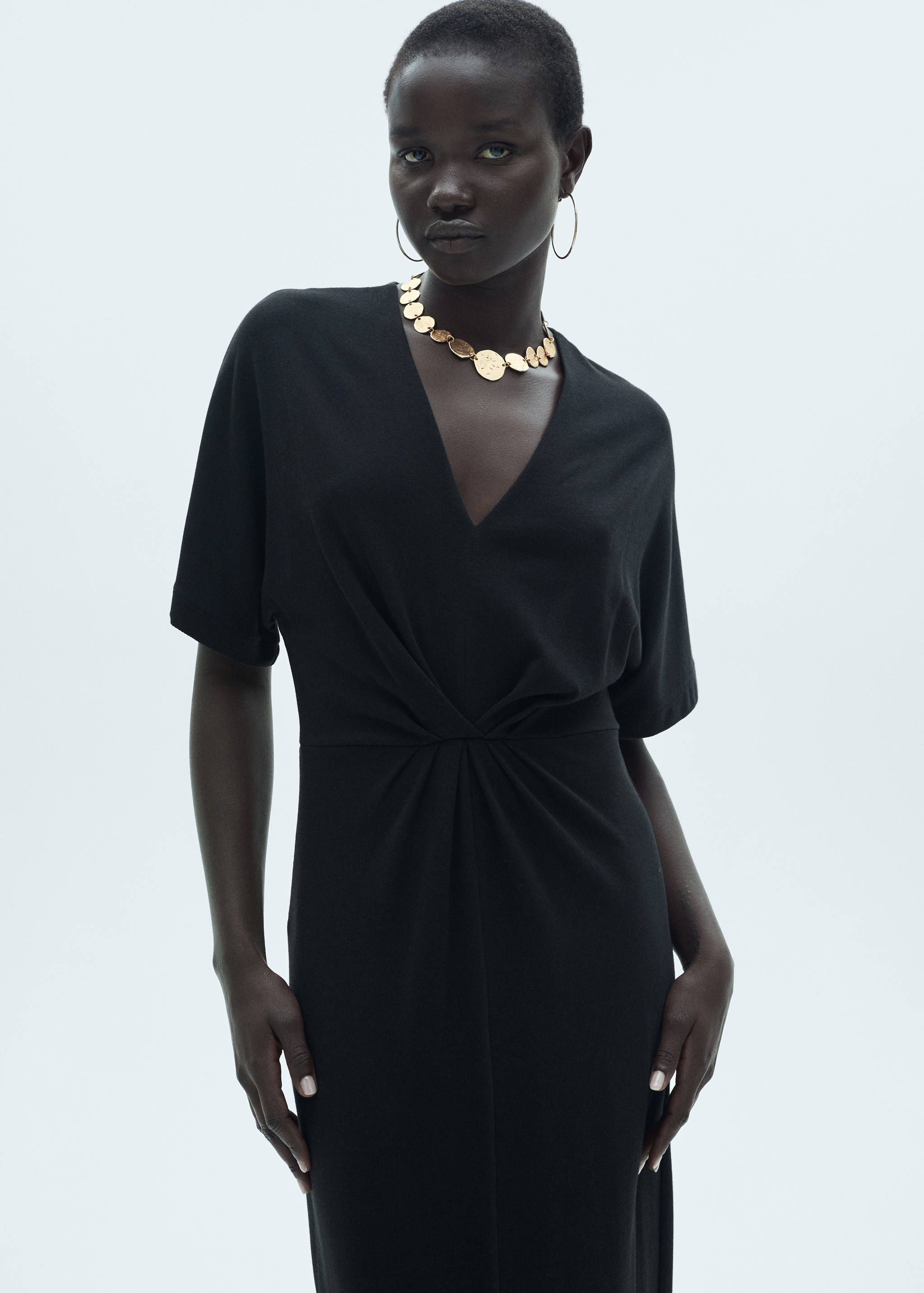 Vestito drappeggiato maniche corte - Piano medio