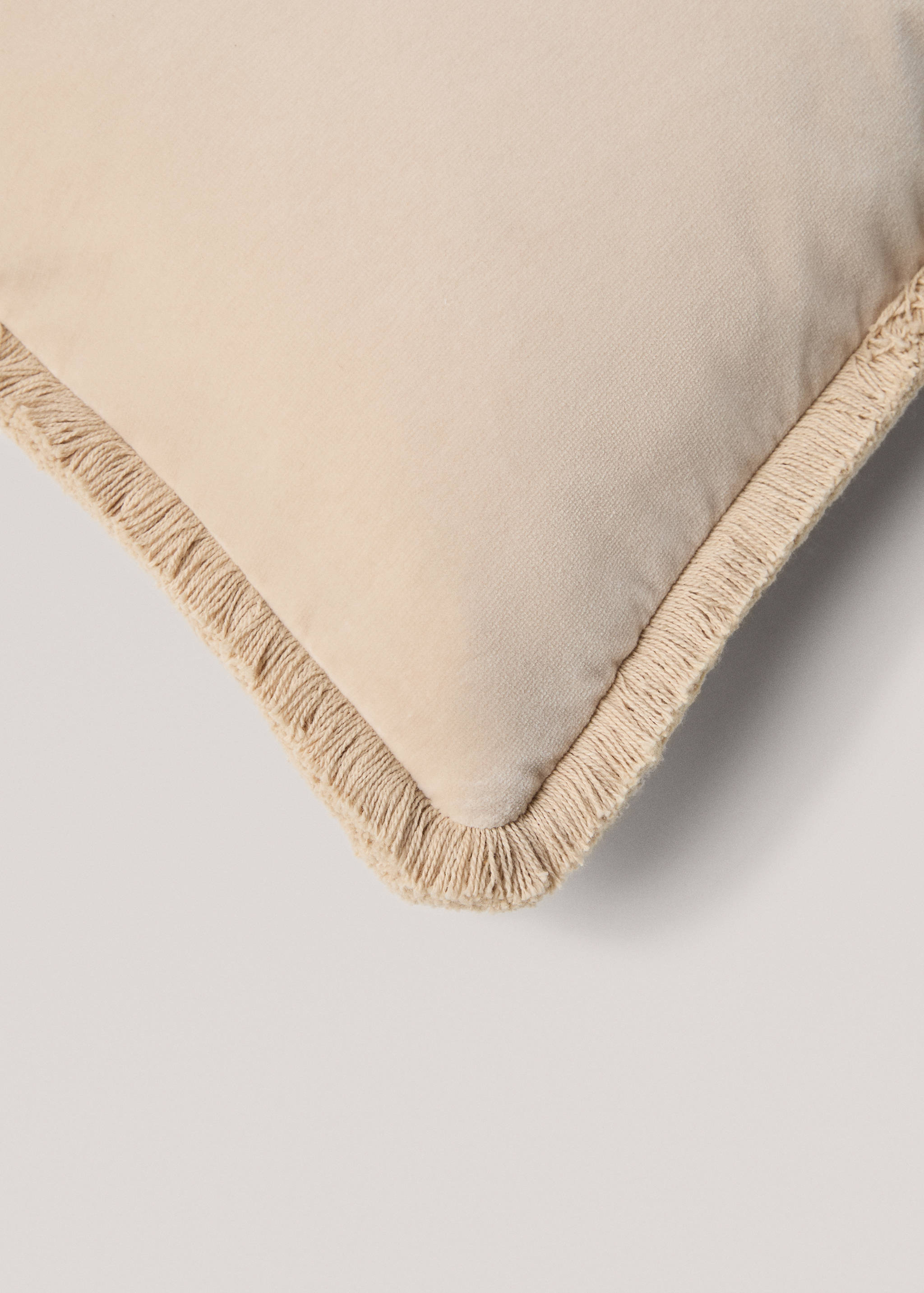 Housse coussin velours franges 45x45 cm - Détail de l'article 2