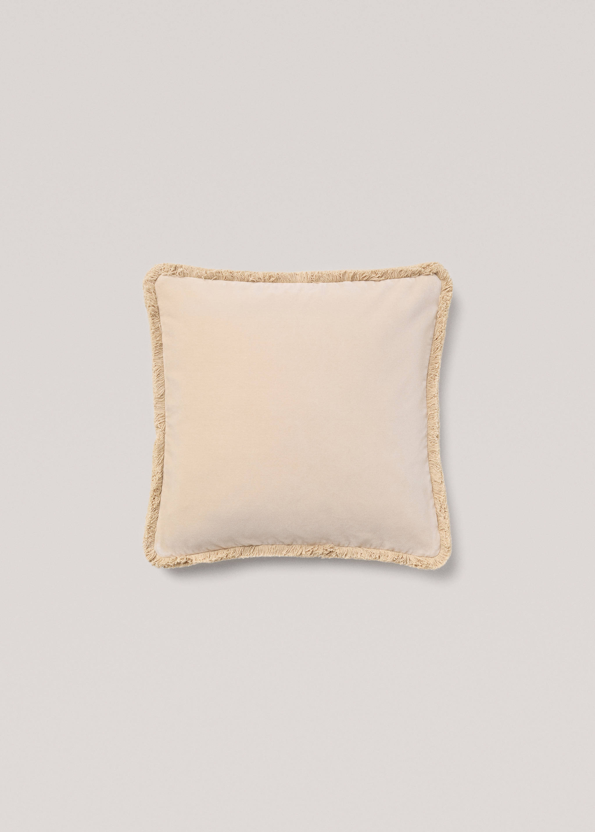 Housse coussin velours franges 45x45 cm - Article sans modèle