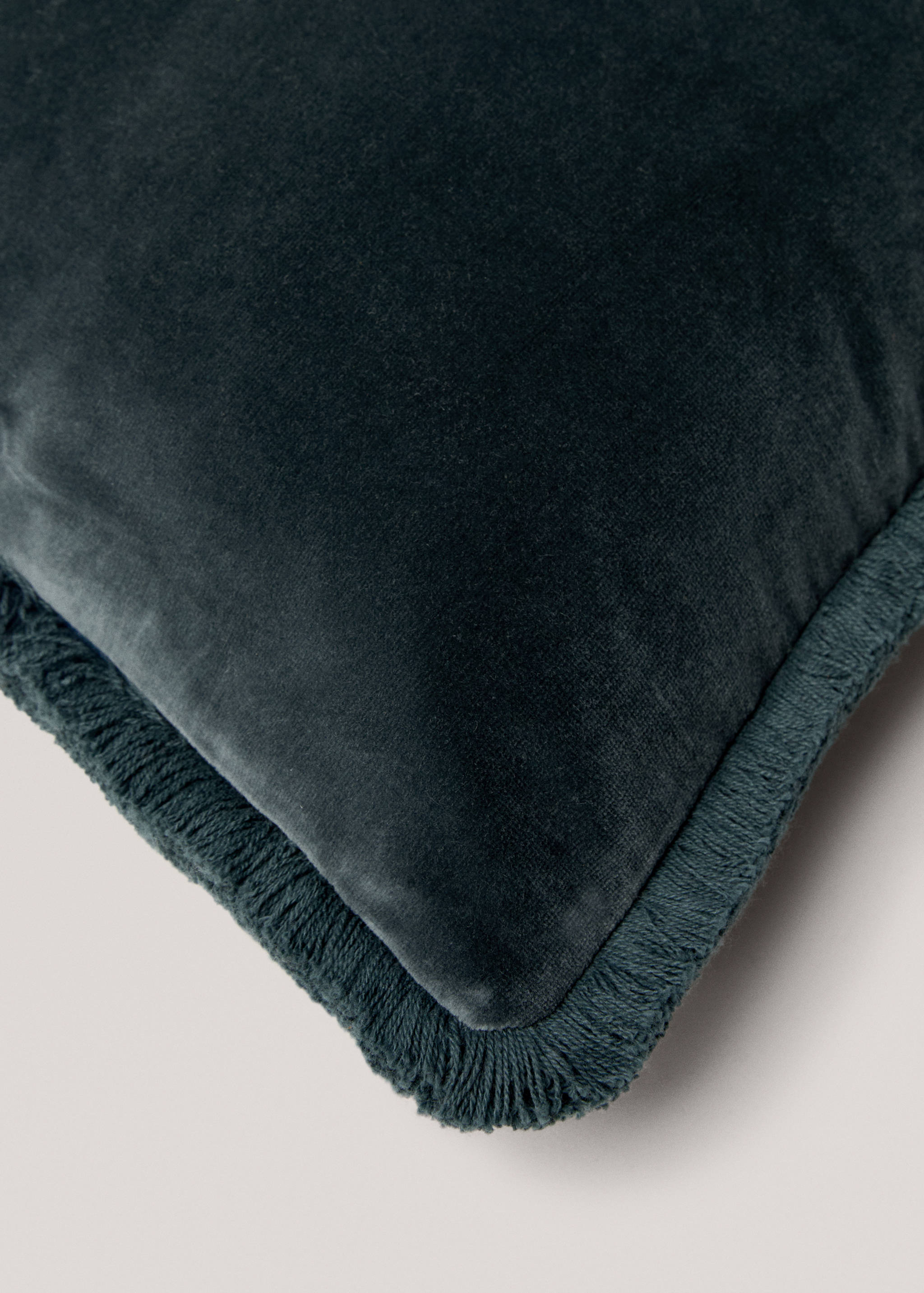 Housse coussin velours franges 45x45 cm - Détail de l'article 2