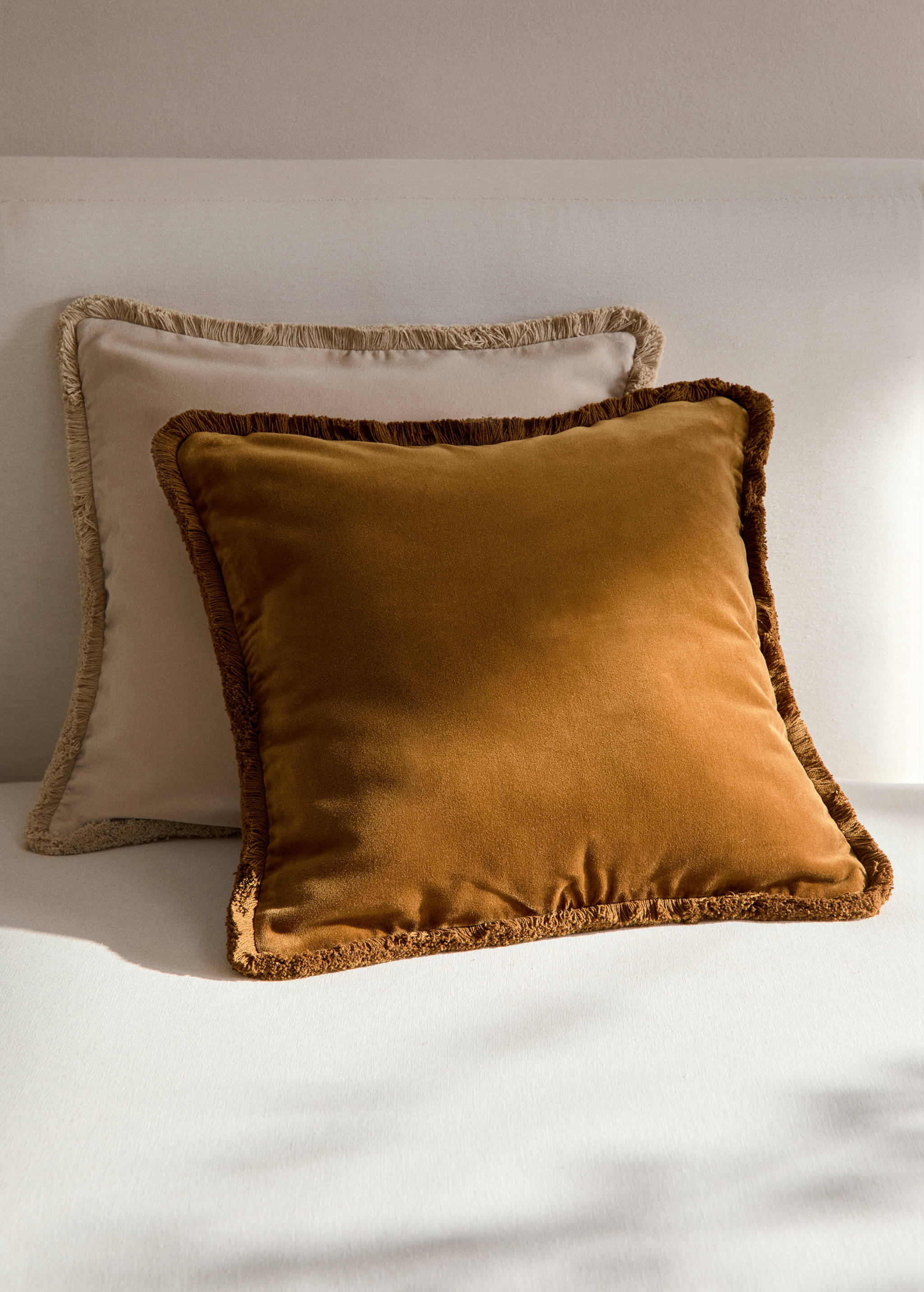 Housse coussin velours franges 45x45 cm - Plan général
