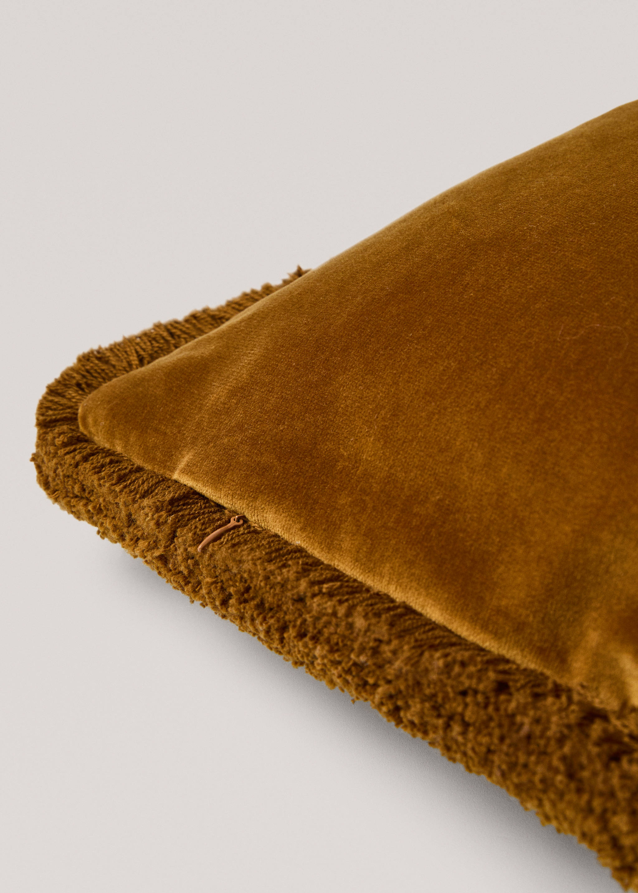 Housse coussin velours franges 45x45 cm - Détail de l'article 1