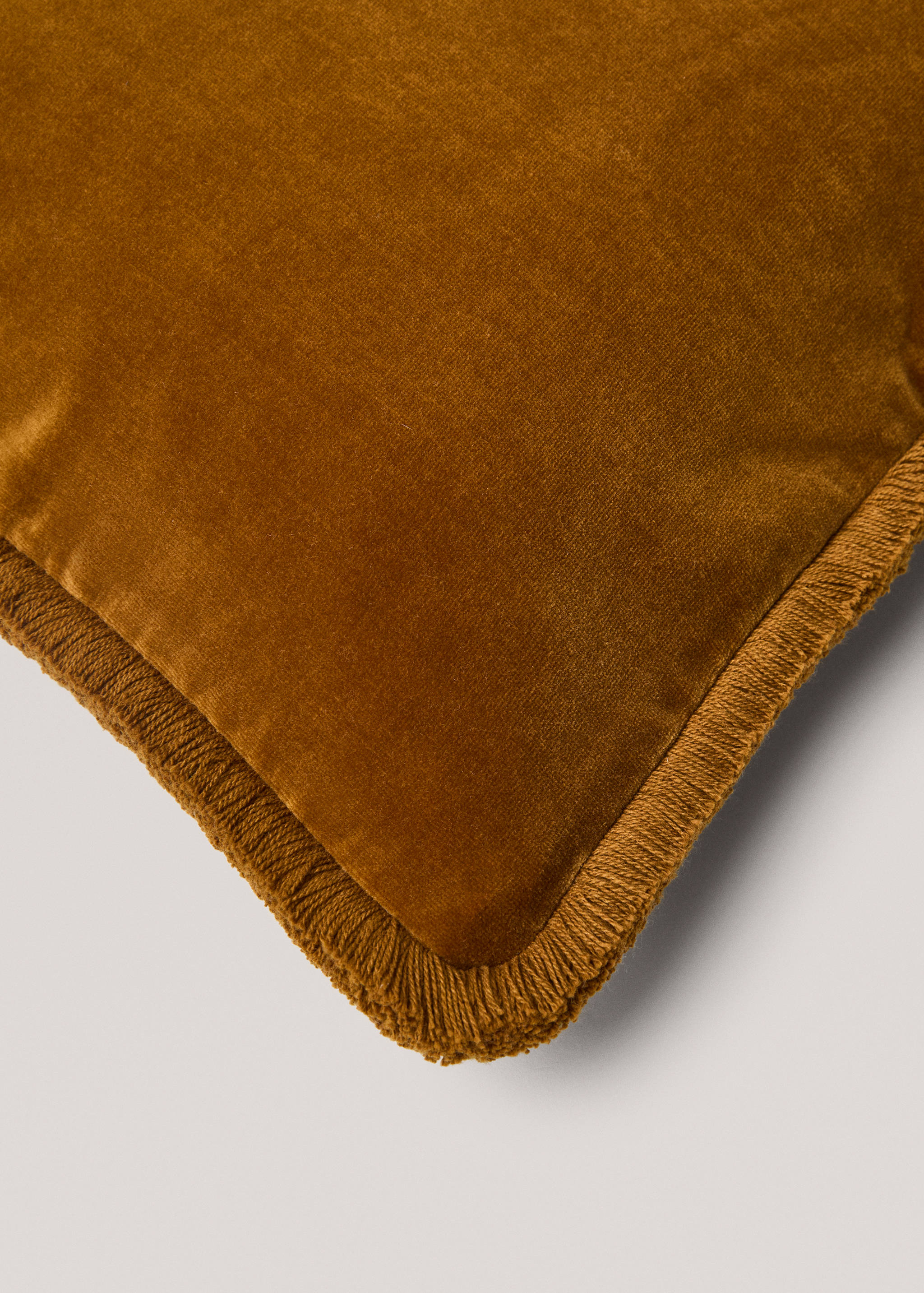 Housse coussin velours franges 45x45 cm - Détail de l'article 2