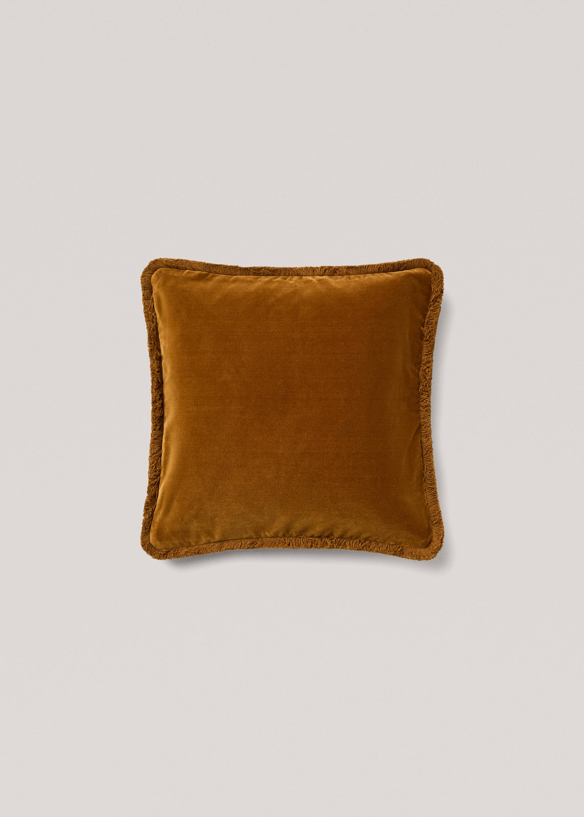 Housse coussin velours franges 45x45 cm - Article sans modèle