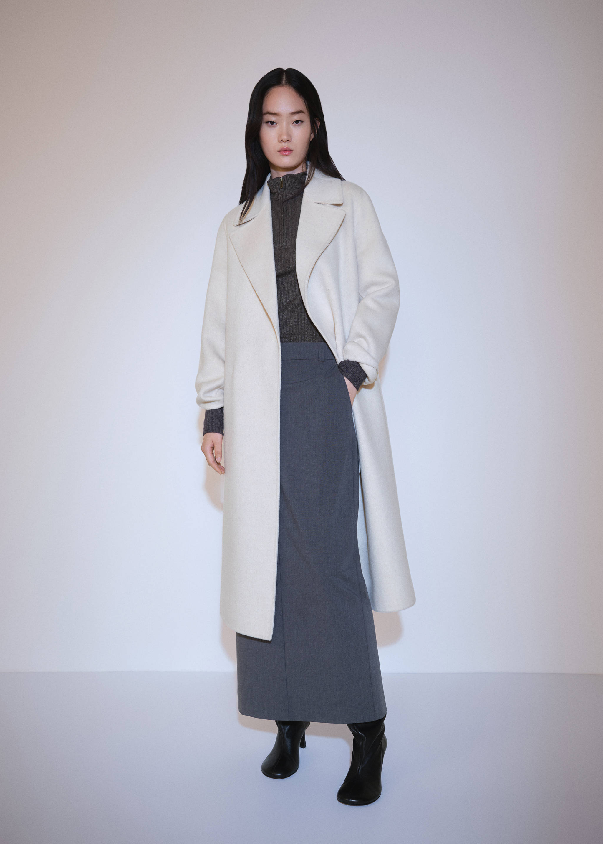 Stickad tröja dragkedja - Allmän bild