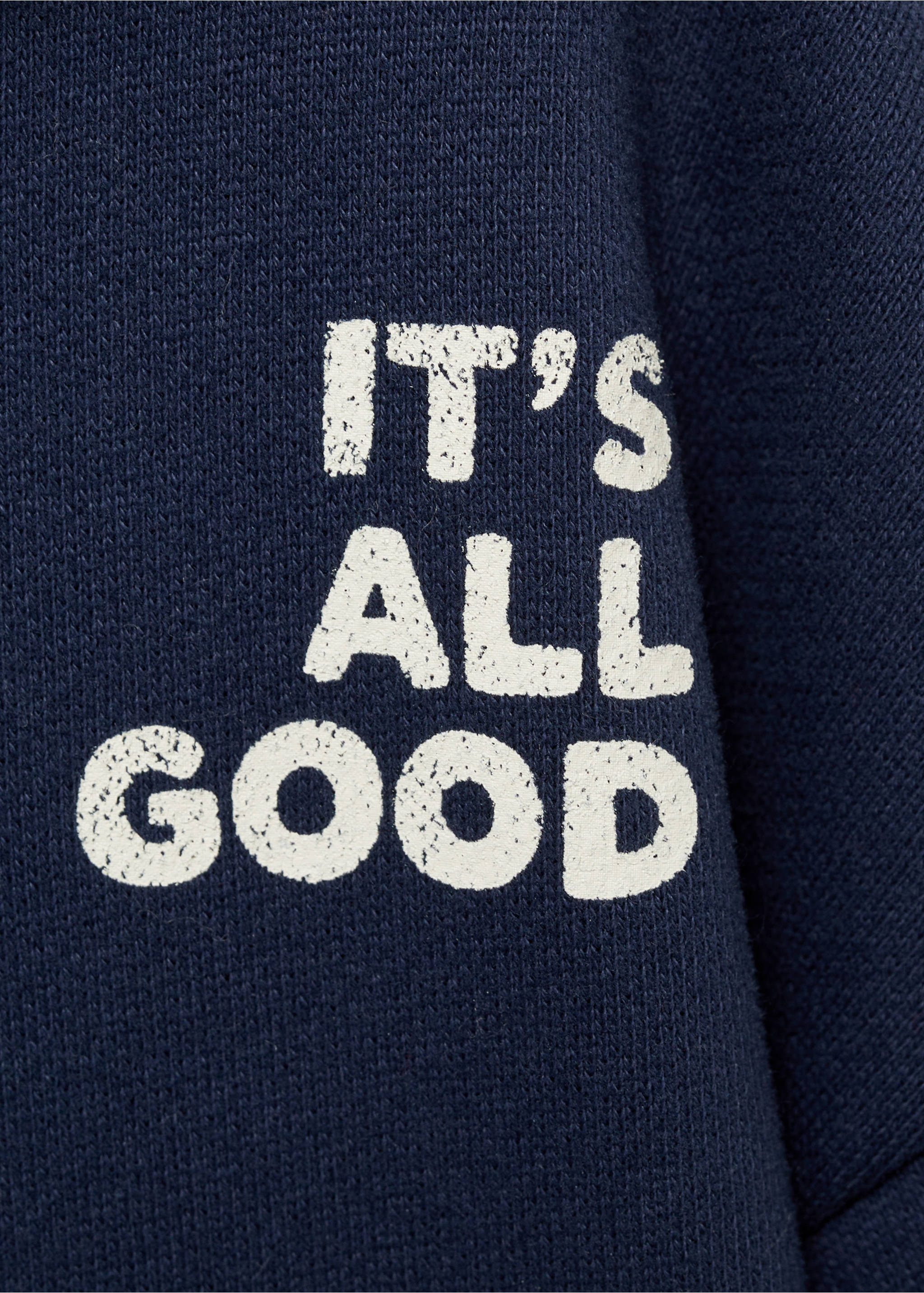 Sweater message imprimé - Détail de l'article 8, Bleu marine foncé. Ref: 77087677-00.