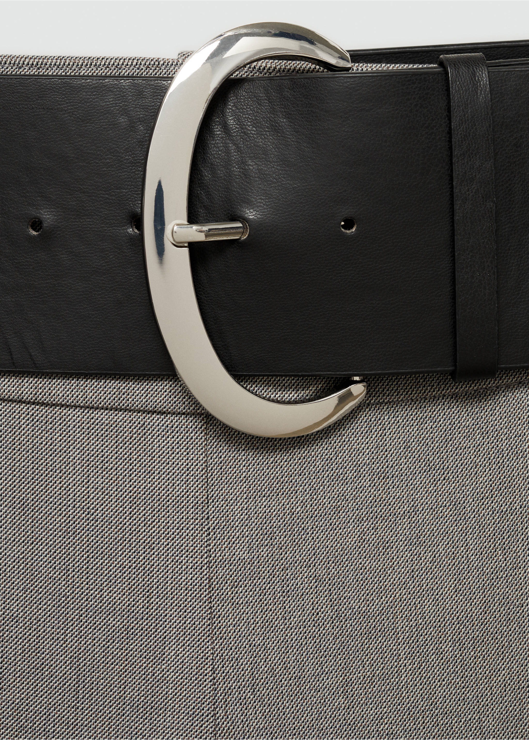 Egyenes nadrág övvel - A termék adatai 8, Szürke. Ref: 77087681-00.