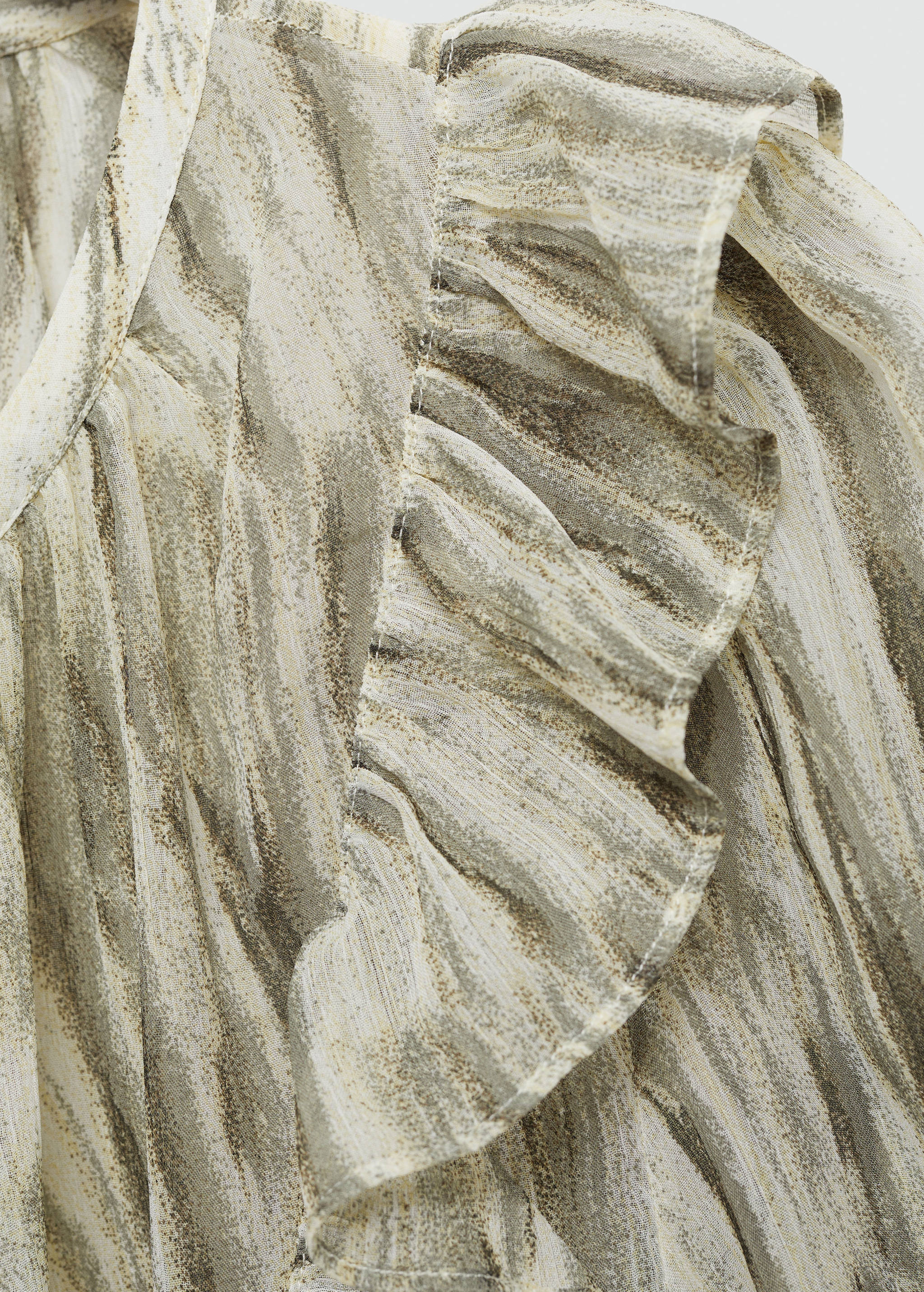 Semi-transparent printed blouse - Details of the article 0