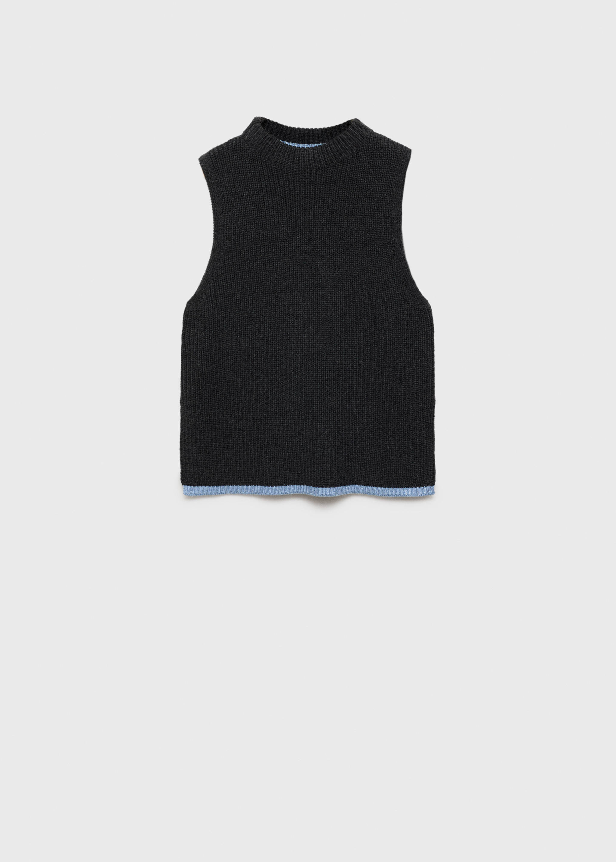 Strickpullunder mit Kontrastsaum - Artikel ohne Model