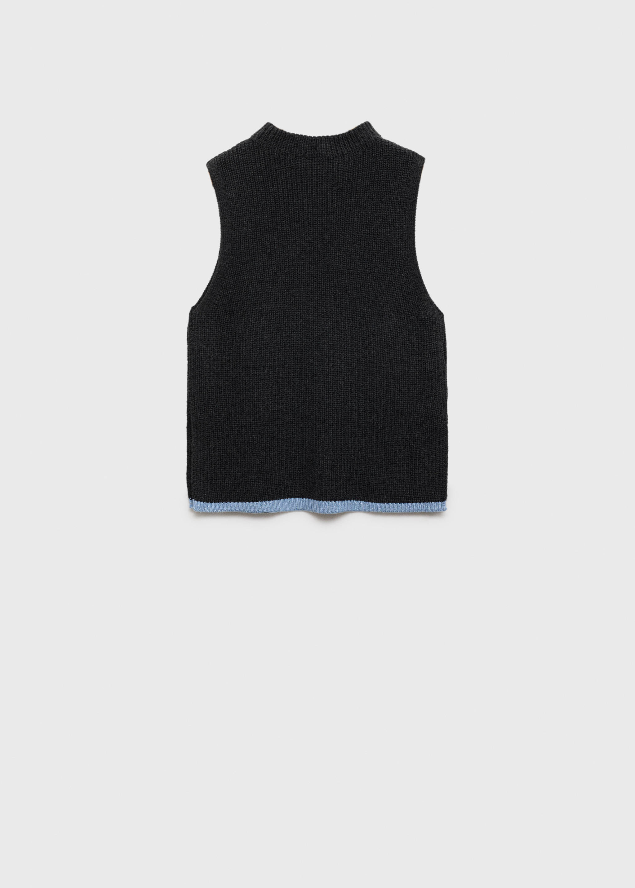 Strickpullunder mit Kontrastsaum - Rückseite des Artikels