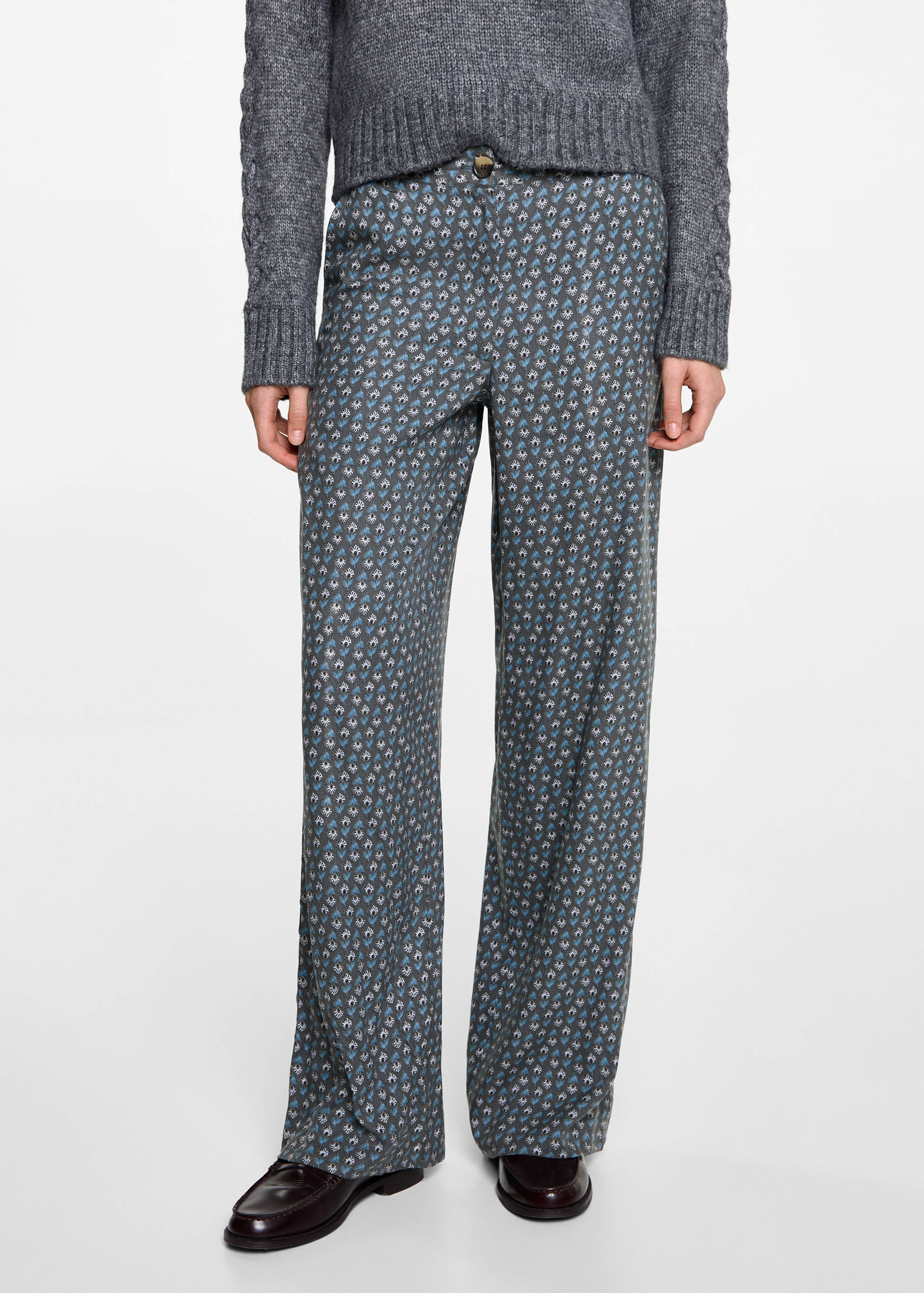 Flowy printed trousers - Medium plane