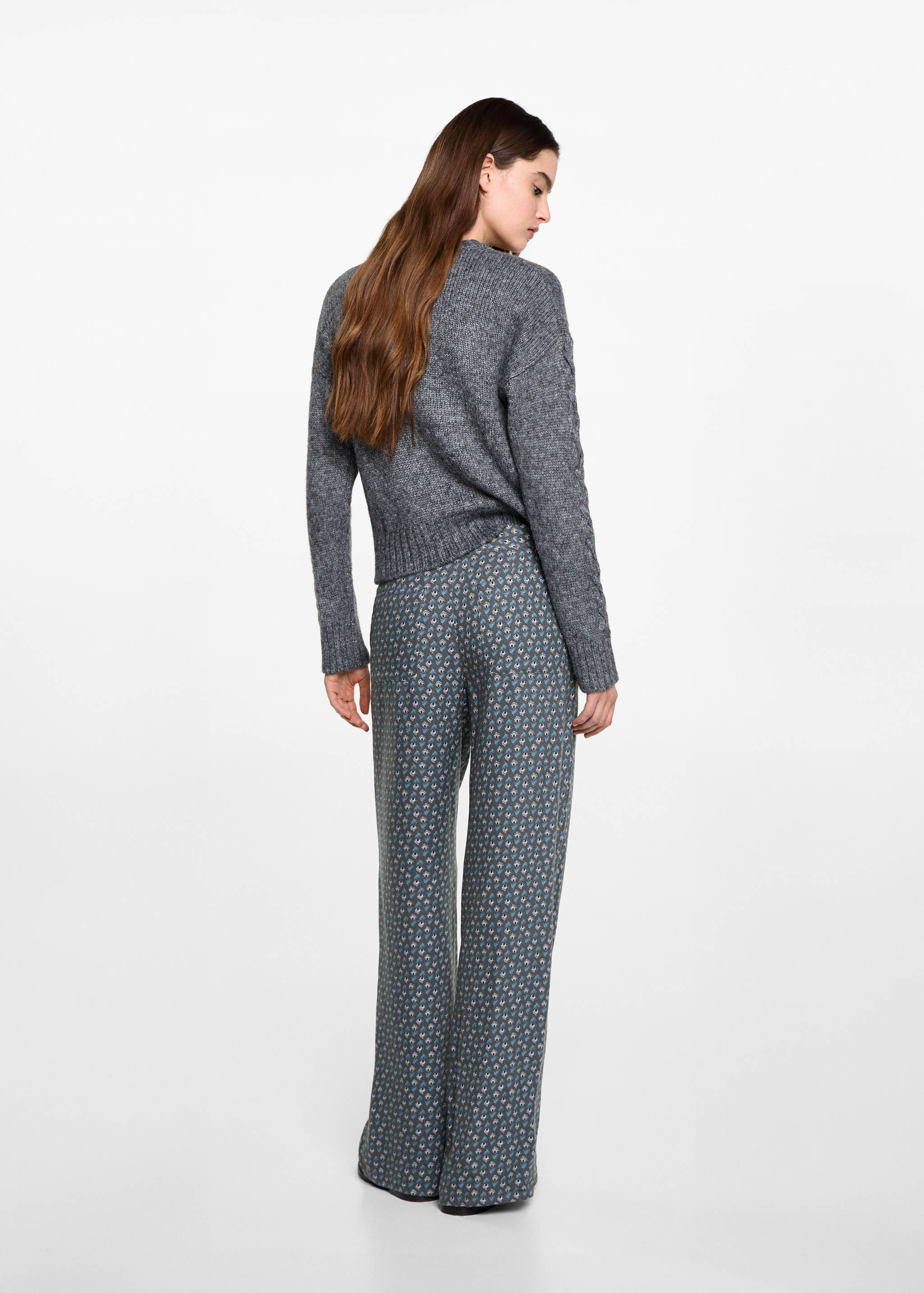 Flowy printed trousers - Reverse of the article