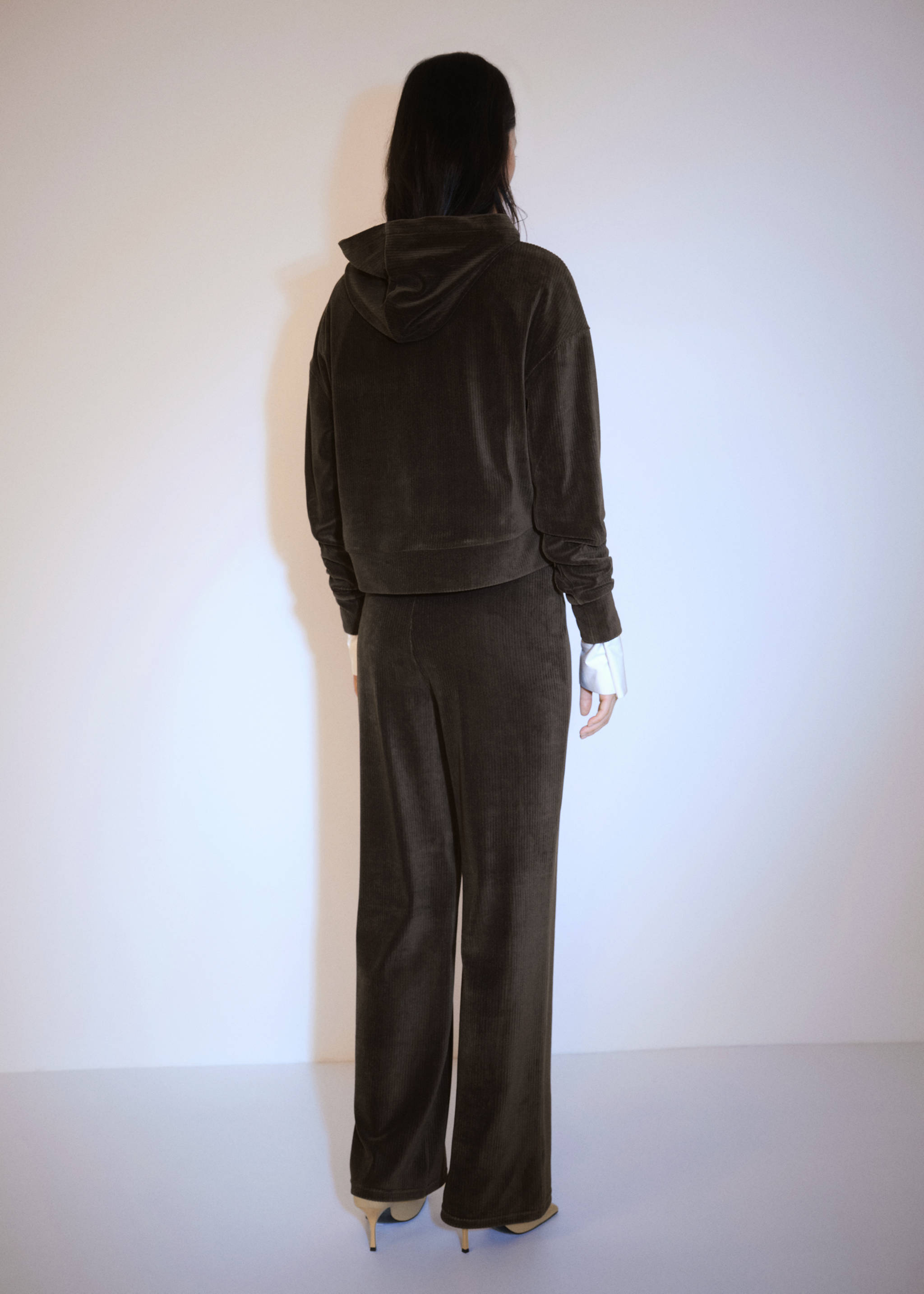 Corduroy straight trousers - Reverse of the article