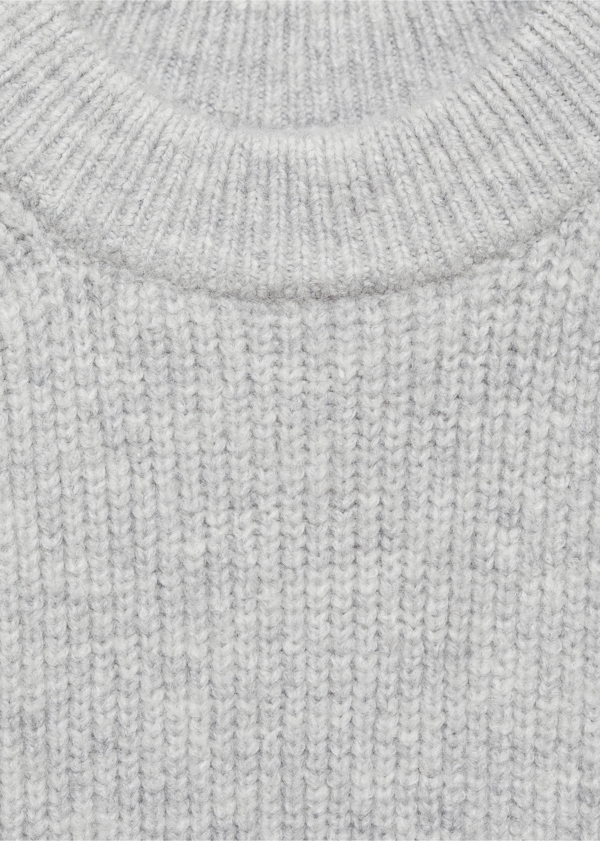 Gilet maille côtelée - Détail de l'article 8, Gris chiné moyen. Ref: 77087708-00.
