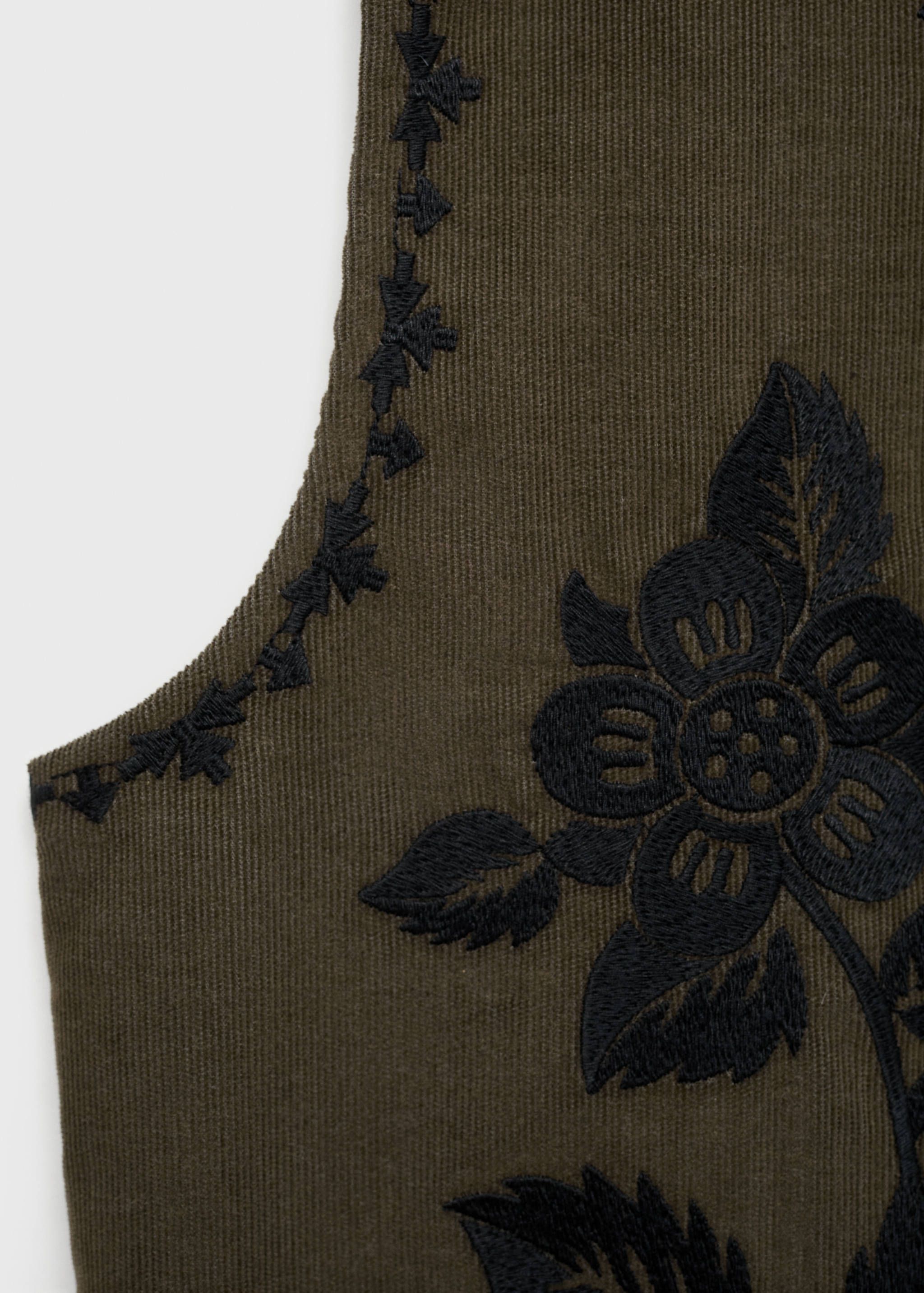 Floral-embroidered vest - Details of the article 0