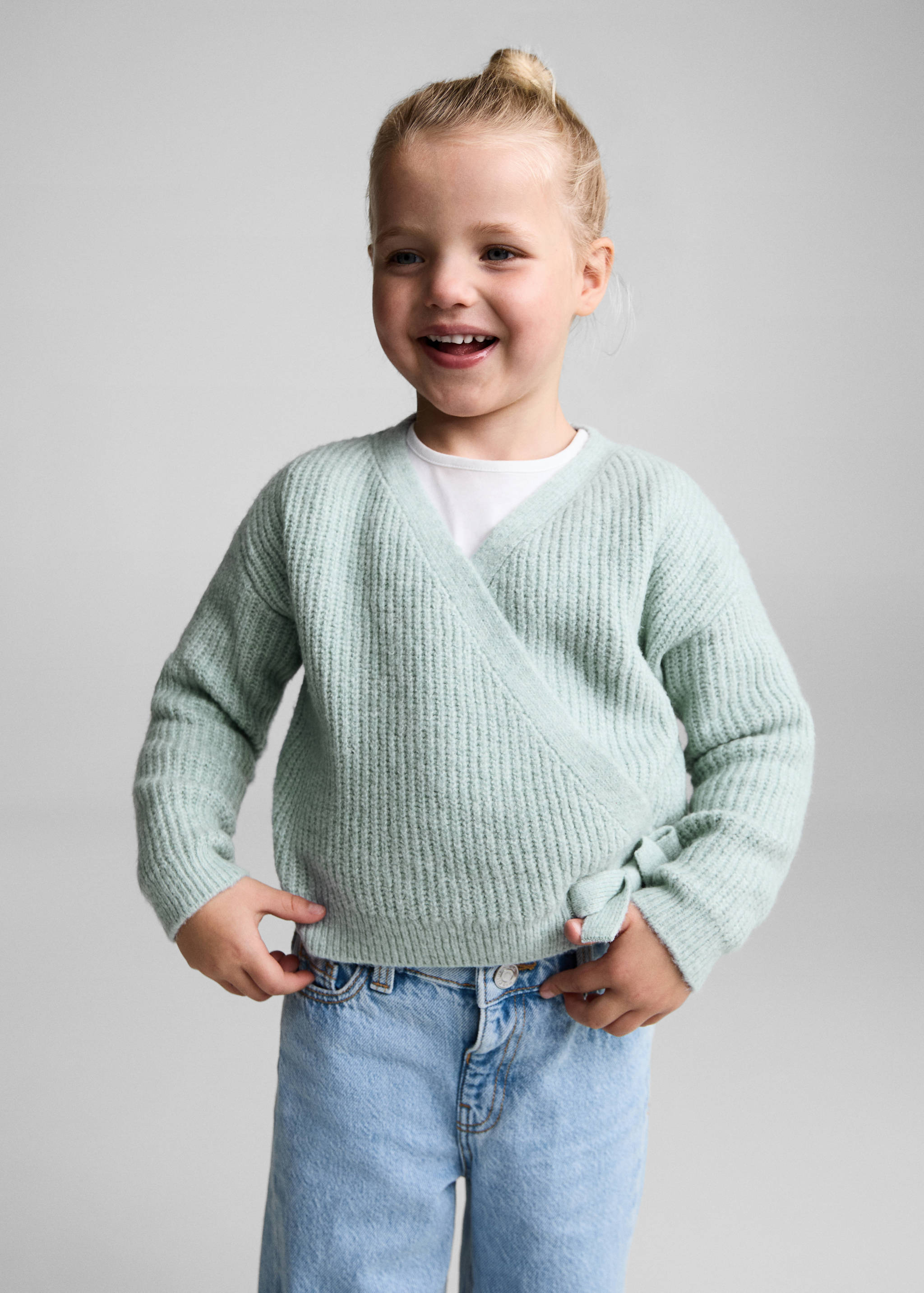 Wrap bow cardigan - Medium plane