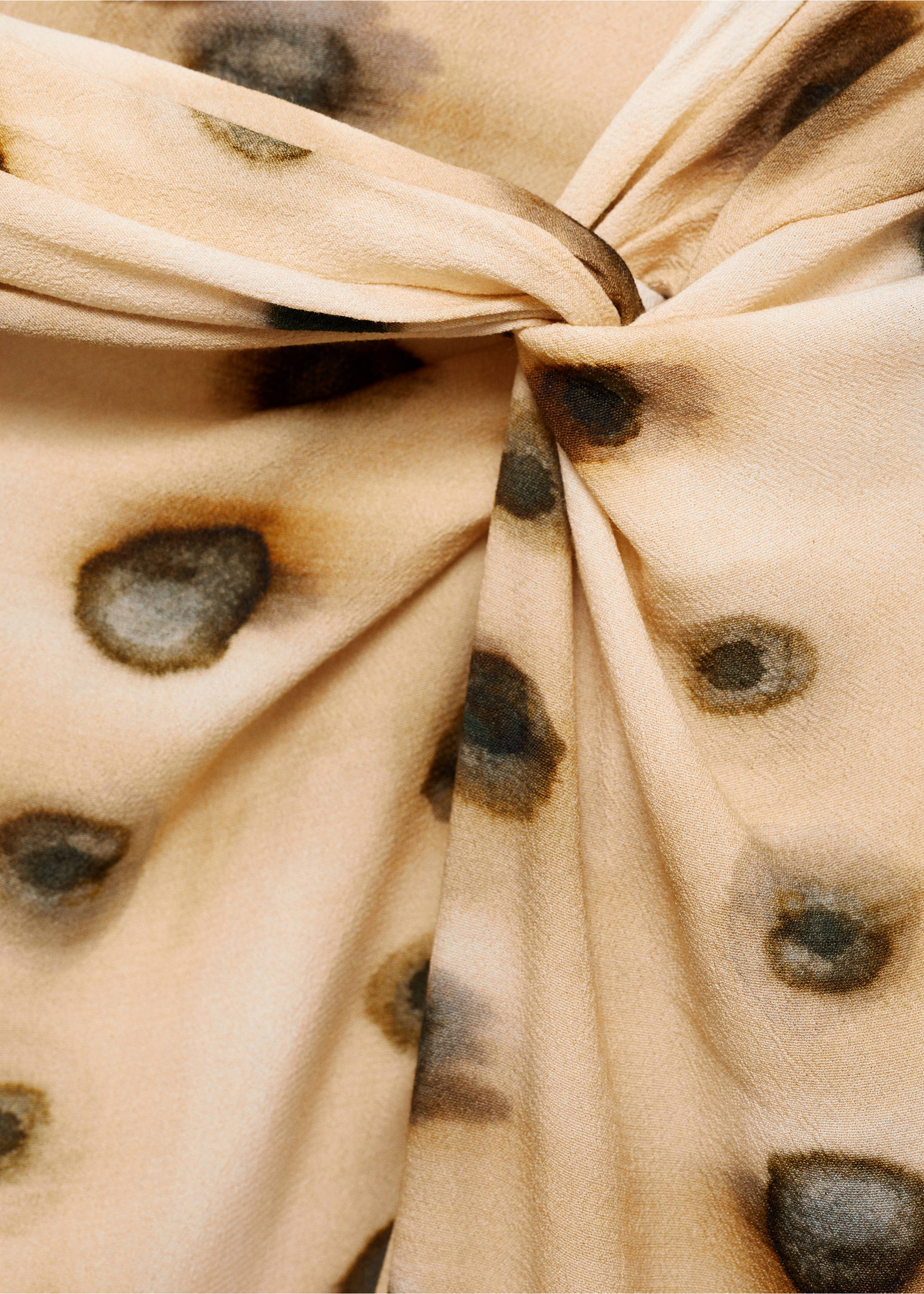 Pöttyös szoknya csomóval - A termék adatai 8, Bézs. Ref: 77087716-00.