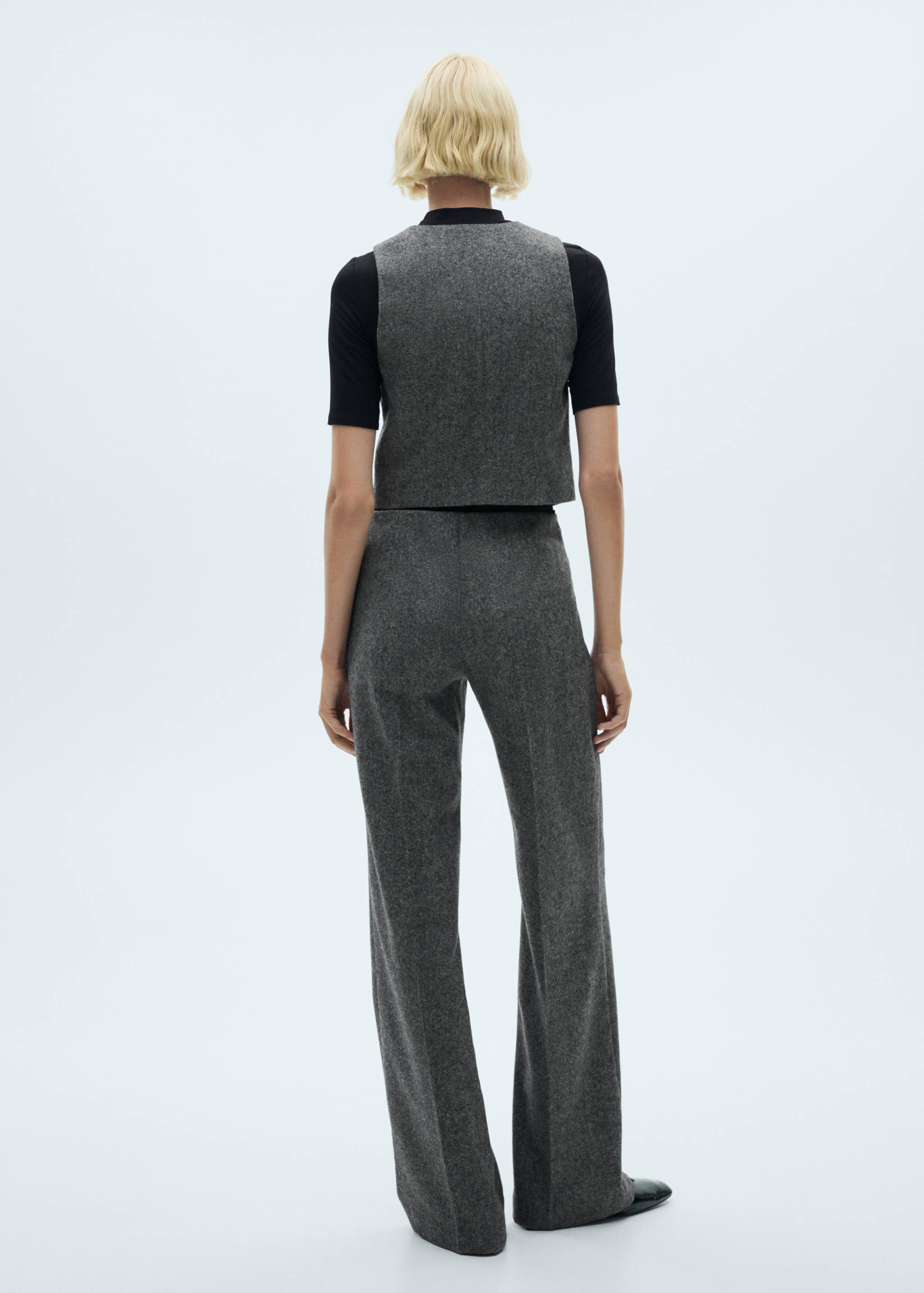 Gilet costume chiné laine - Verso de l’article