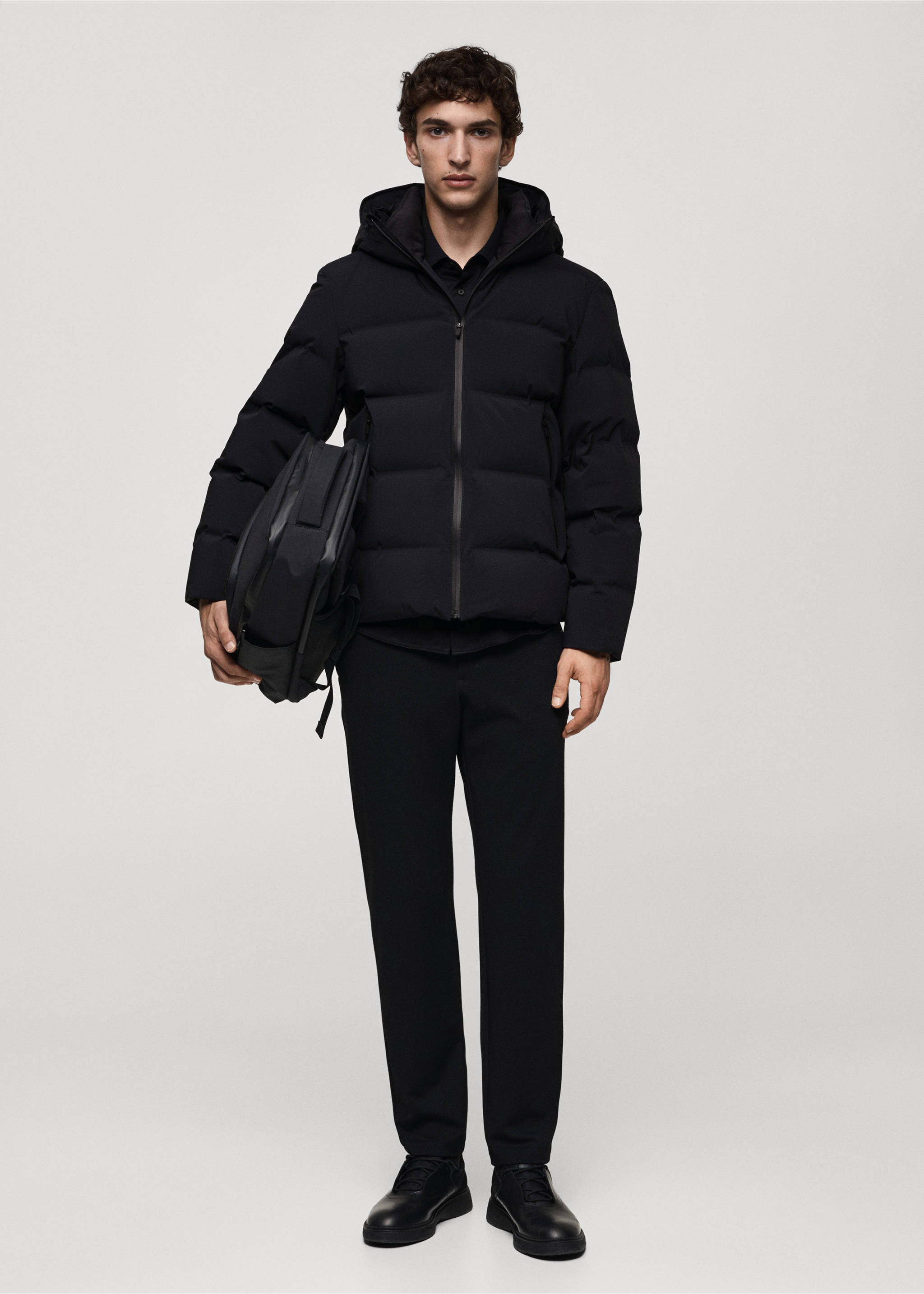 Waterproof anorak with down and feather filling - General plane, Dark Navy. Ref: 77087911-00.