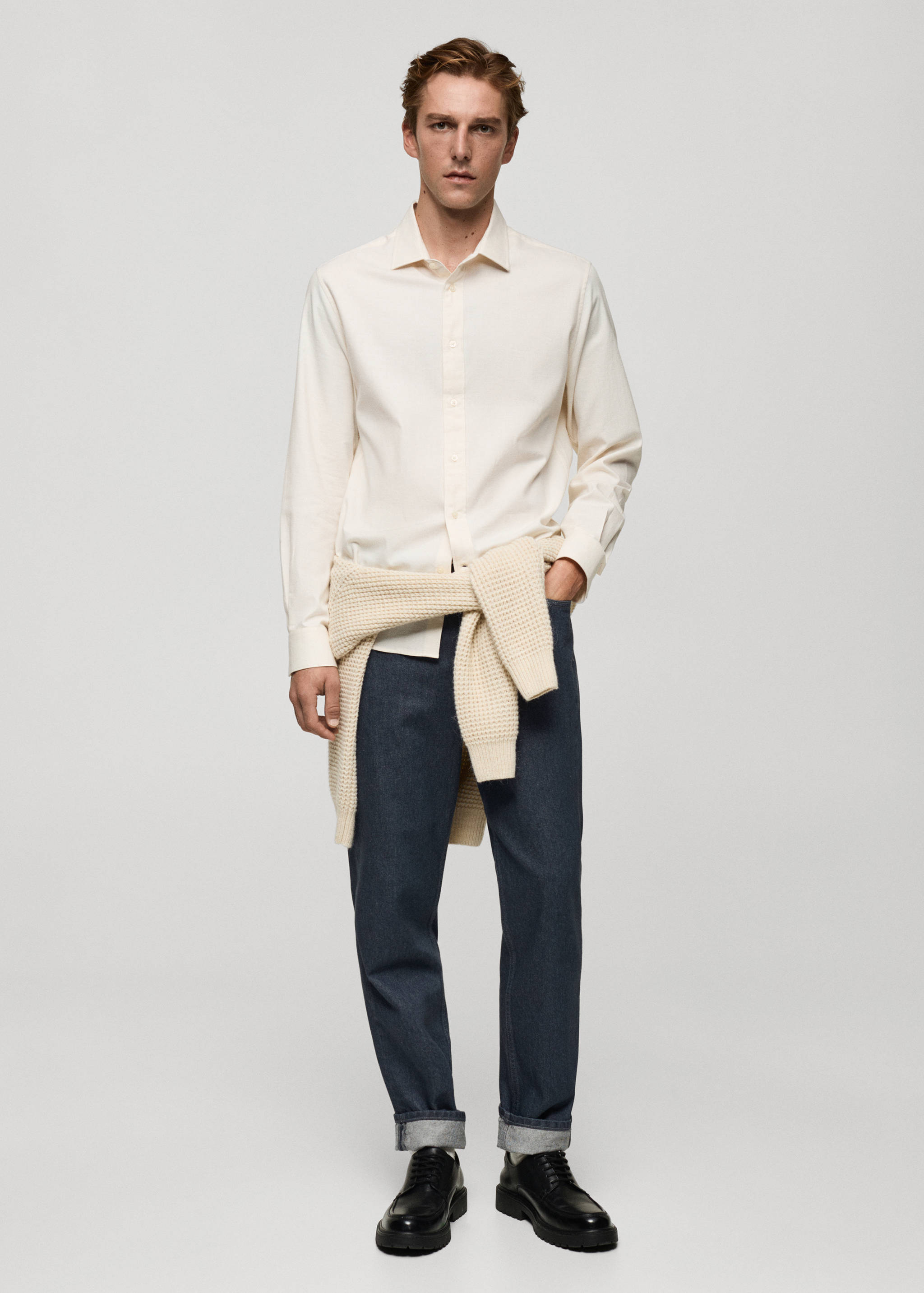 Regular-fit dark jeans - General plane