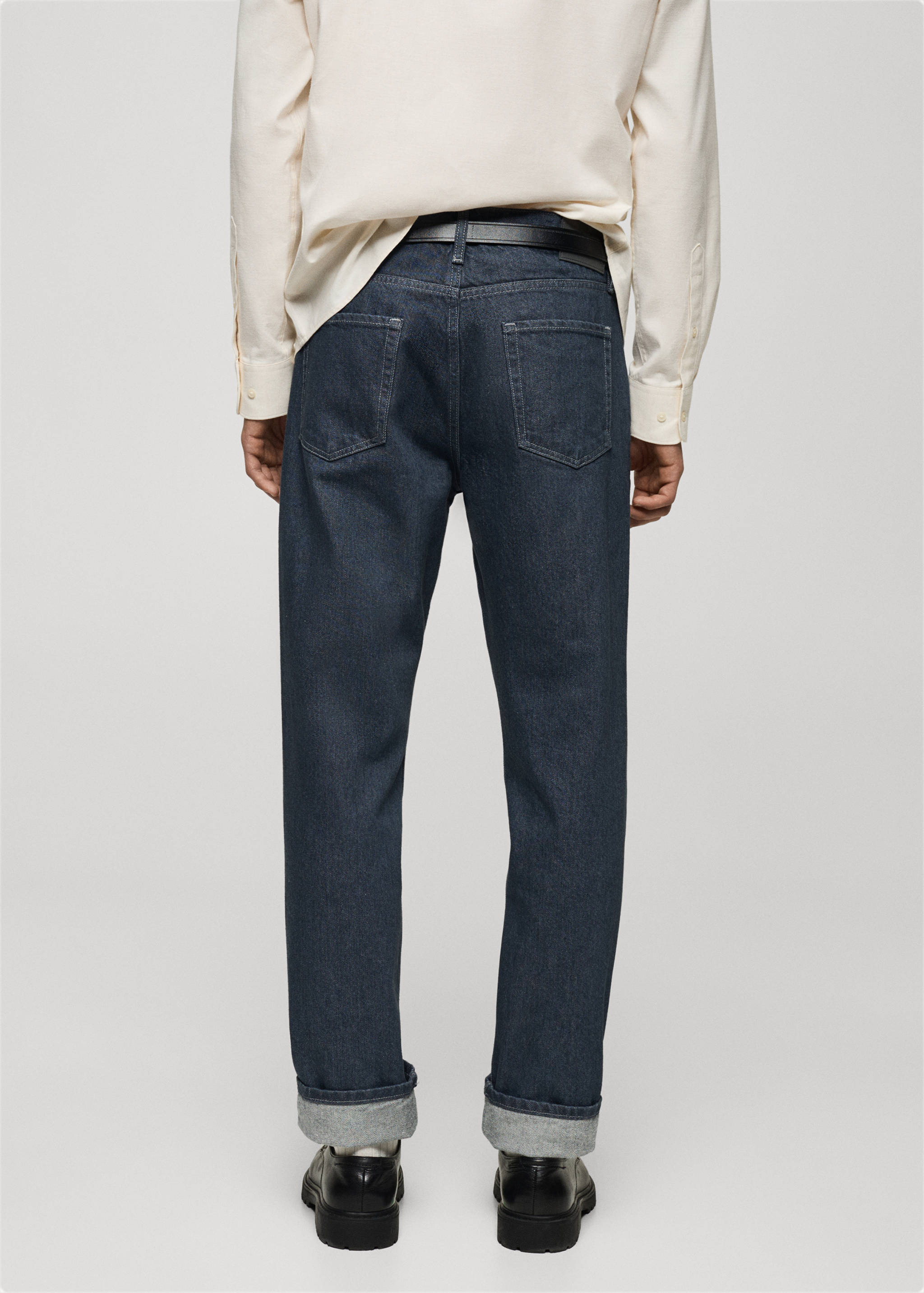 Regular-fit dark jeans - Reverse of the article