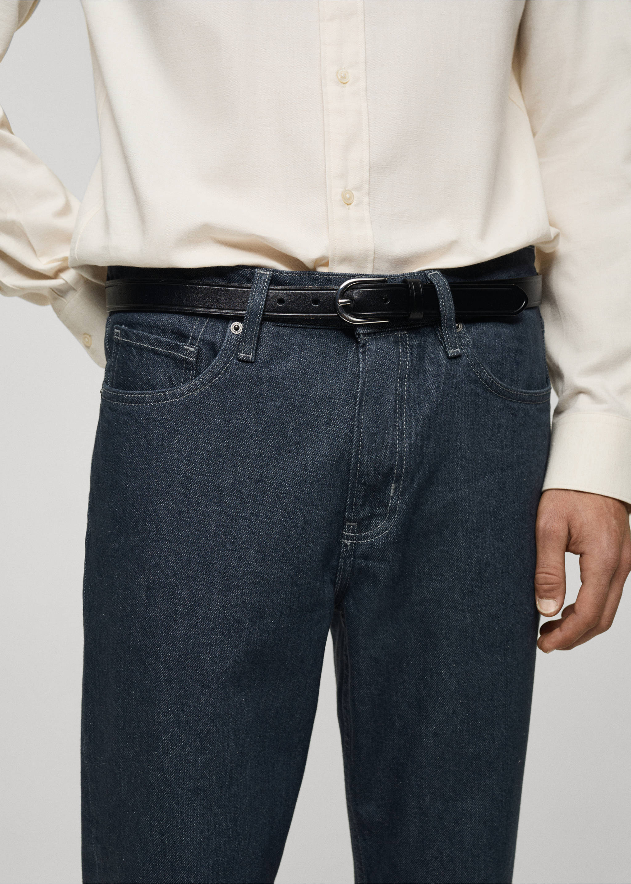 Dunkle Regular-Fit-Jeans - Detail des Artikels 1, Open Grey. Ref: 77087912-00.