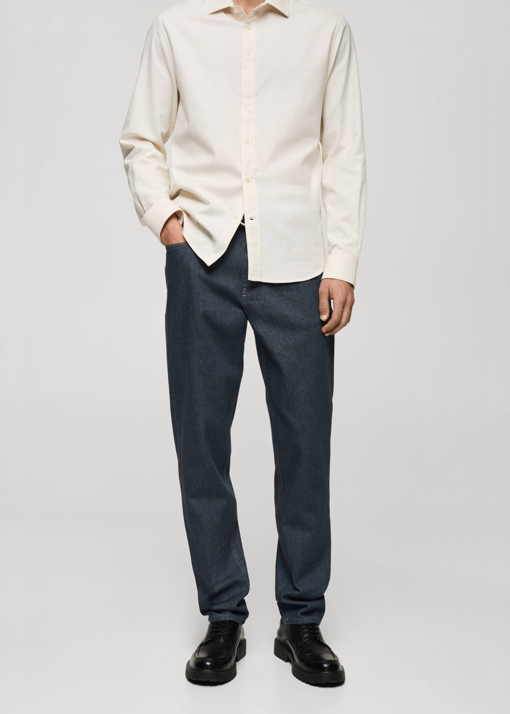 Regular-fit dark jeans - Details of the article 4